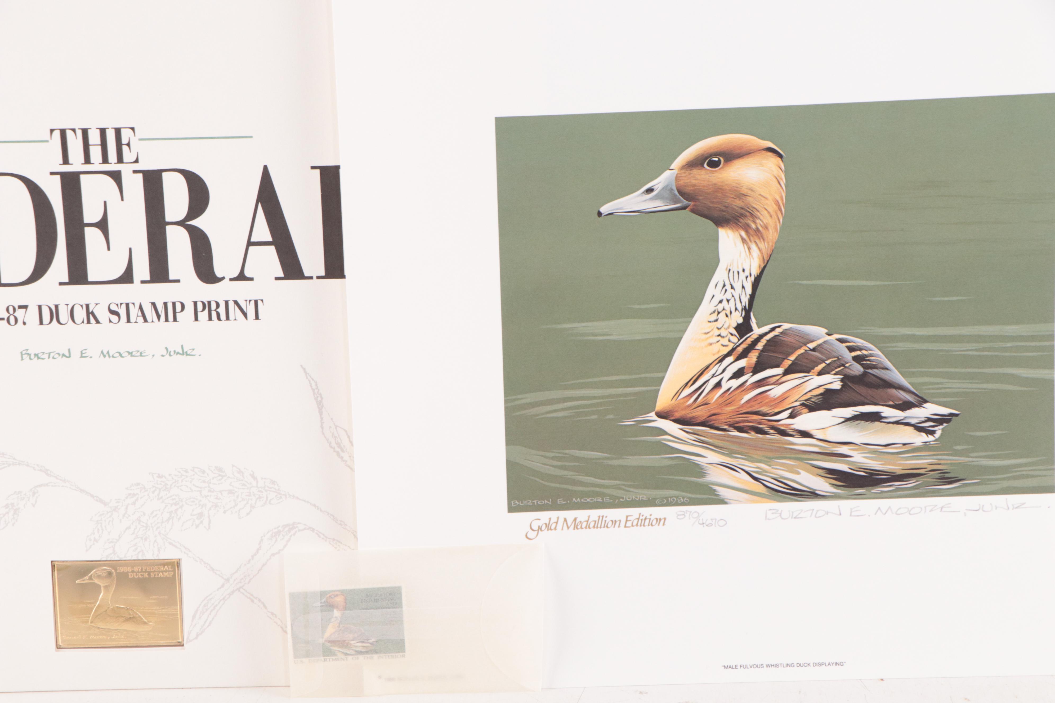 Federal Duck Stamp Offset Lithographs With Medallions