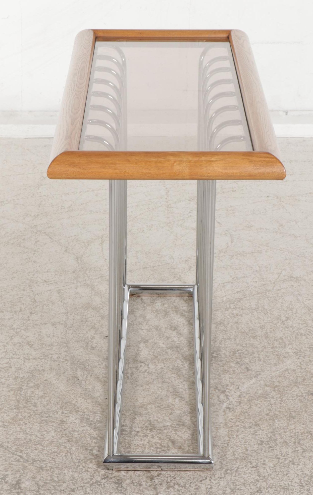 Modernist Glass Top Sofa Table, 21st Century