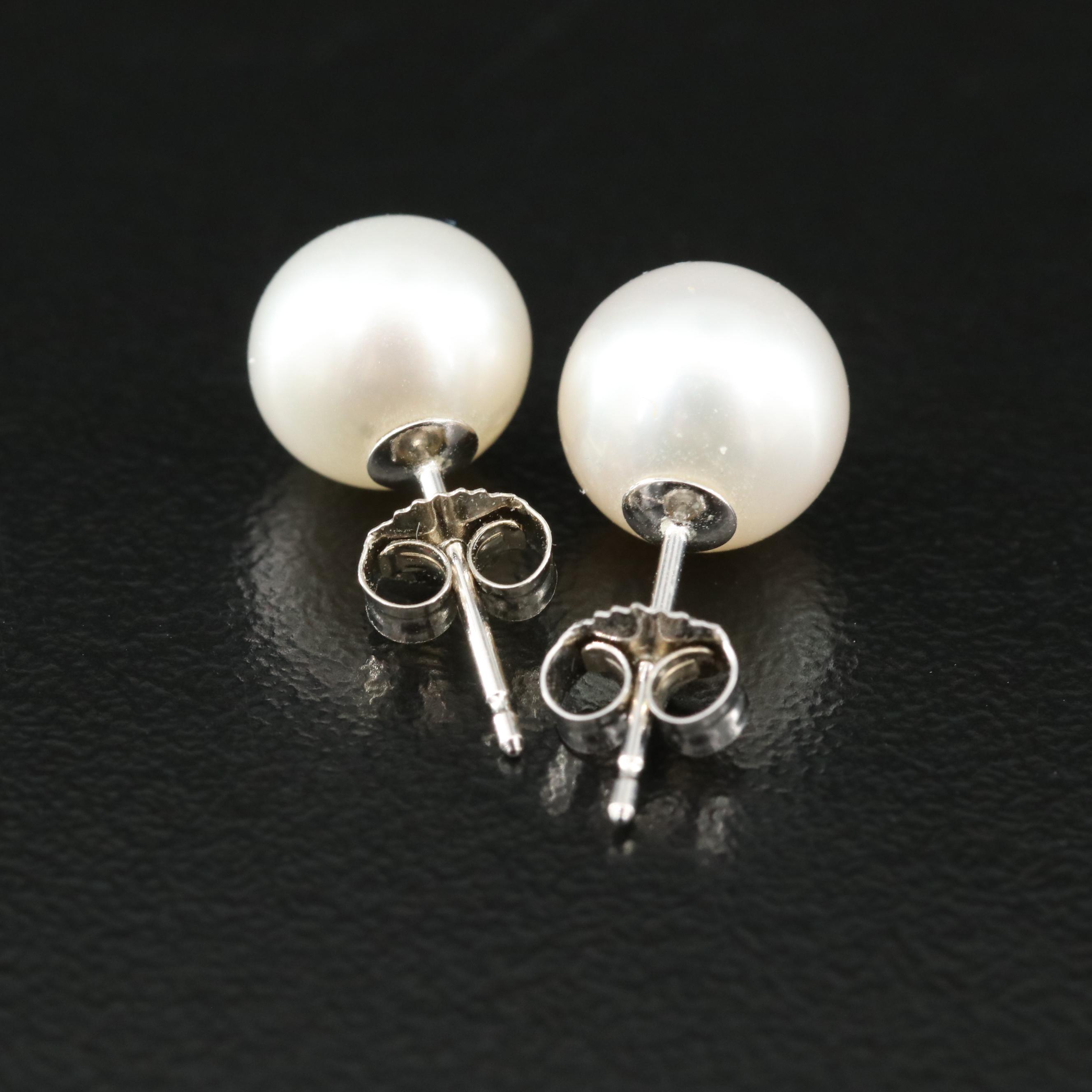 14K Pearl Stud Earrings