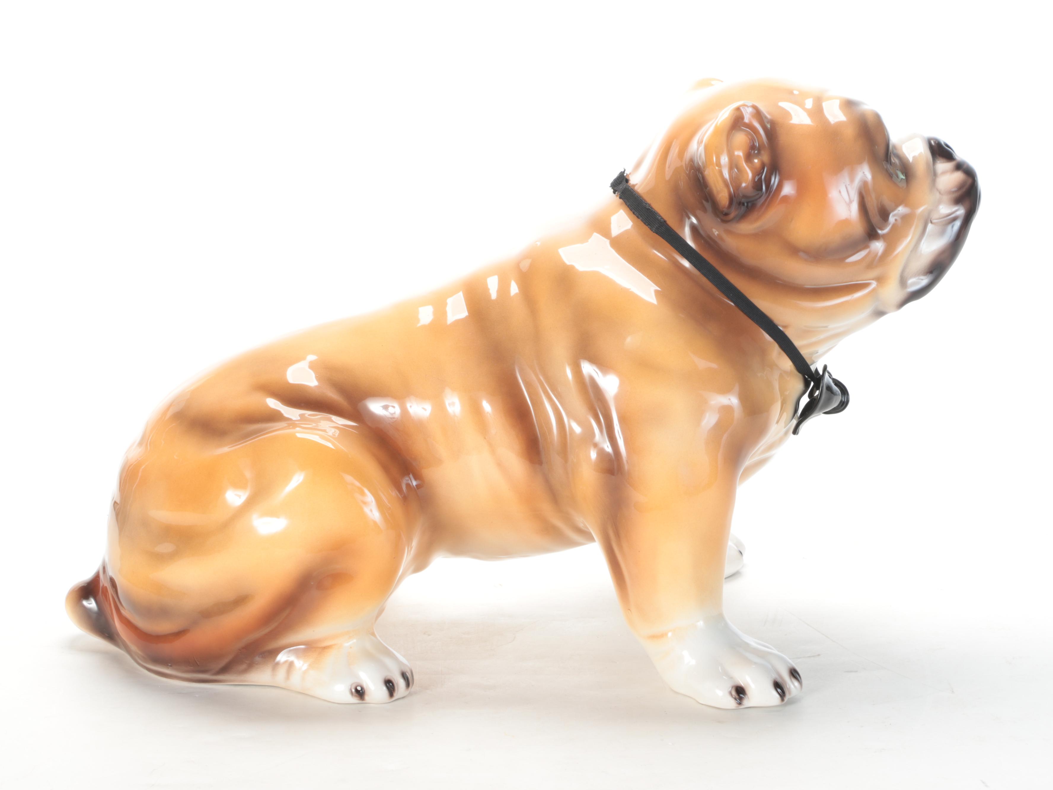 Ceramic English Bulldog Figure