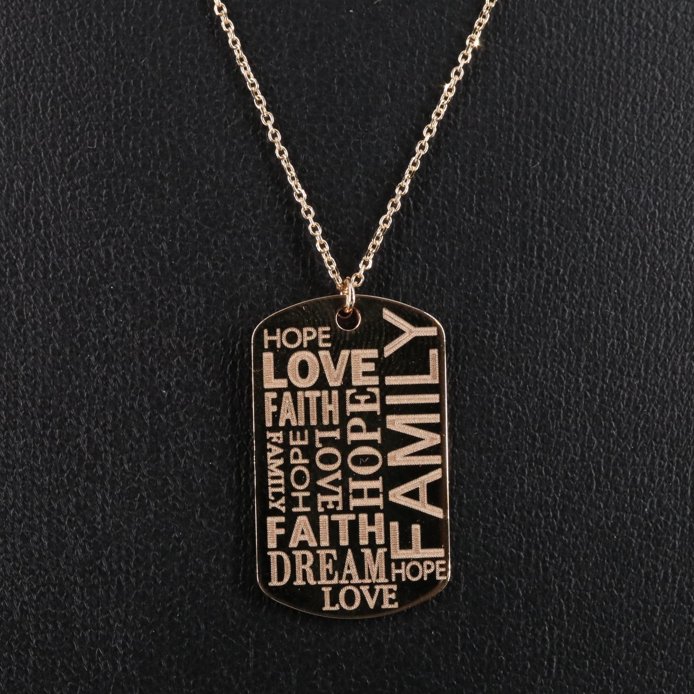 14K Pendant Necklace