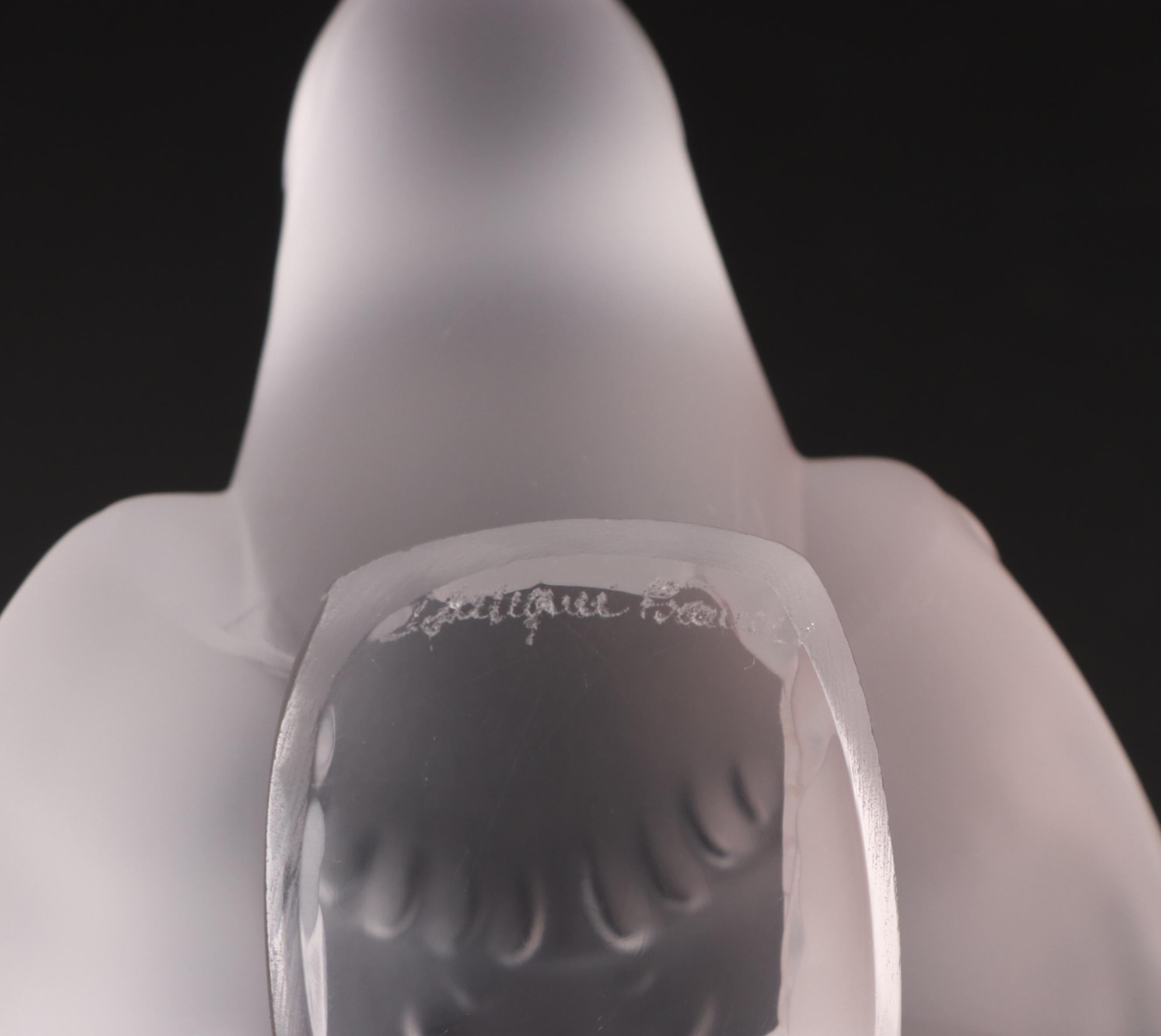 Lalique Sparrow Frosted Crystal Figurines