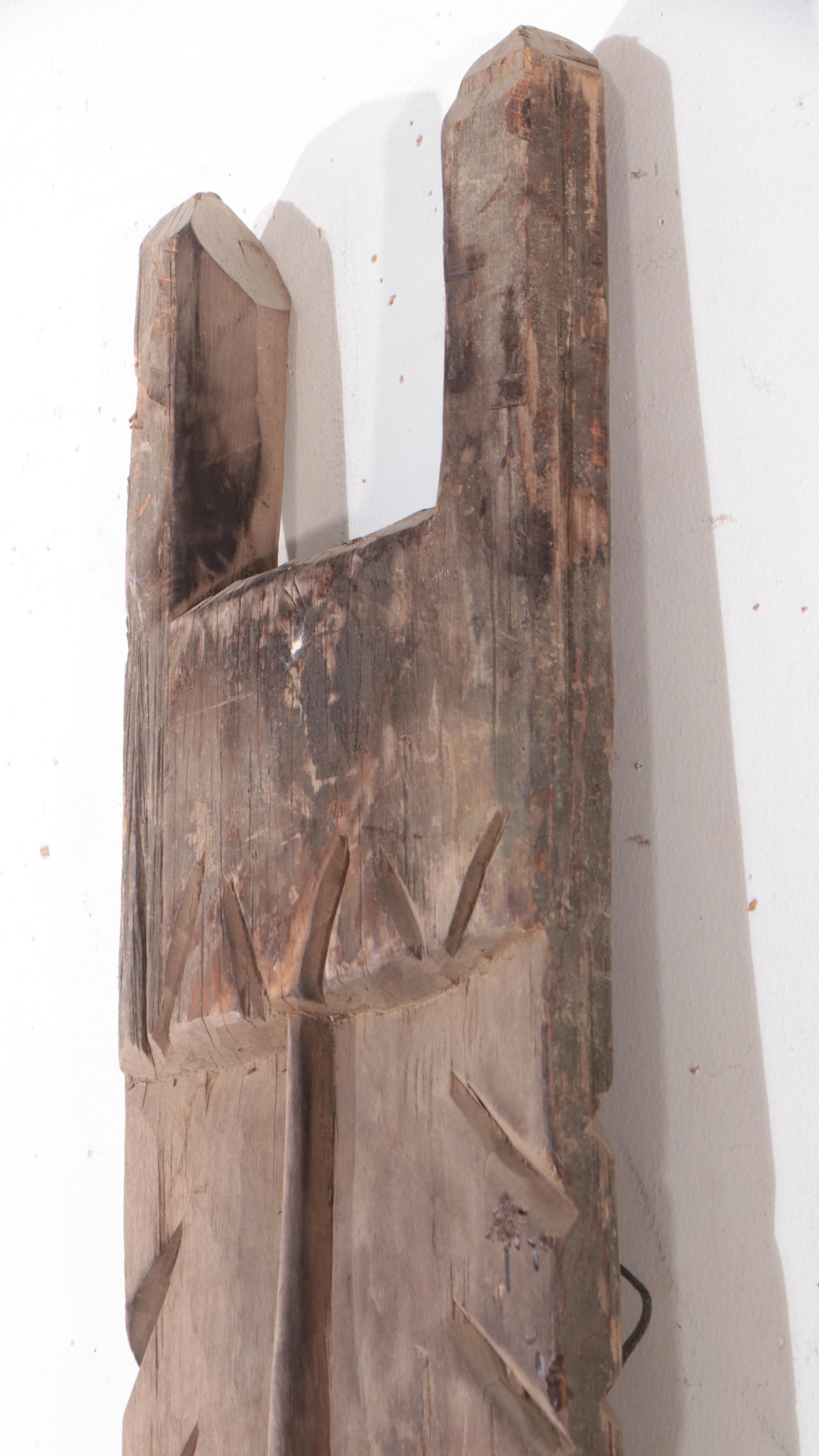 Bontoc Pine Hut Post, North Luzon Island, Philippines, Mid-20th C