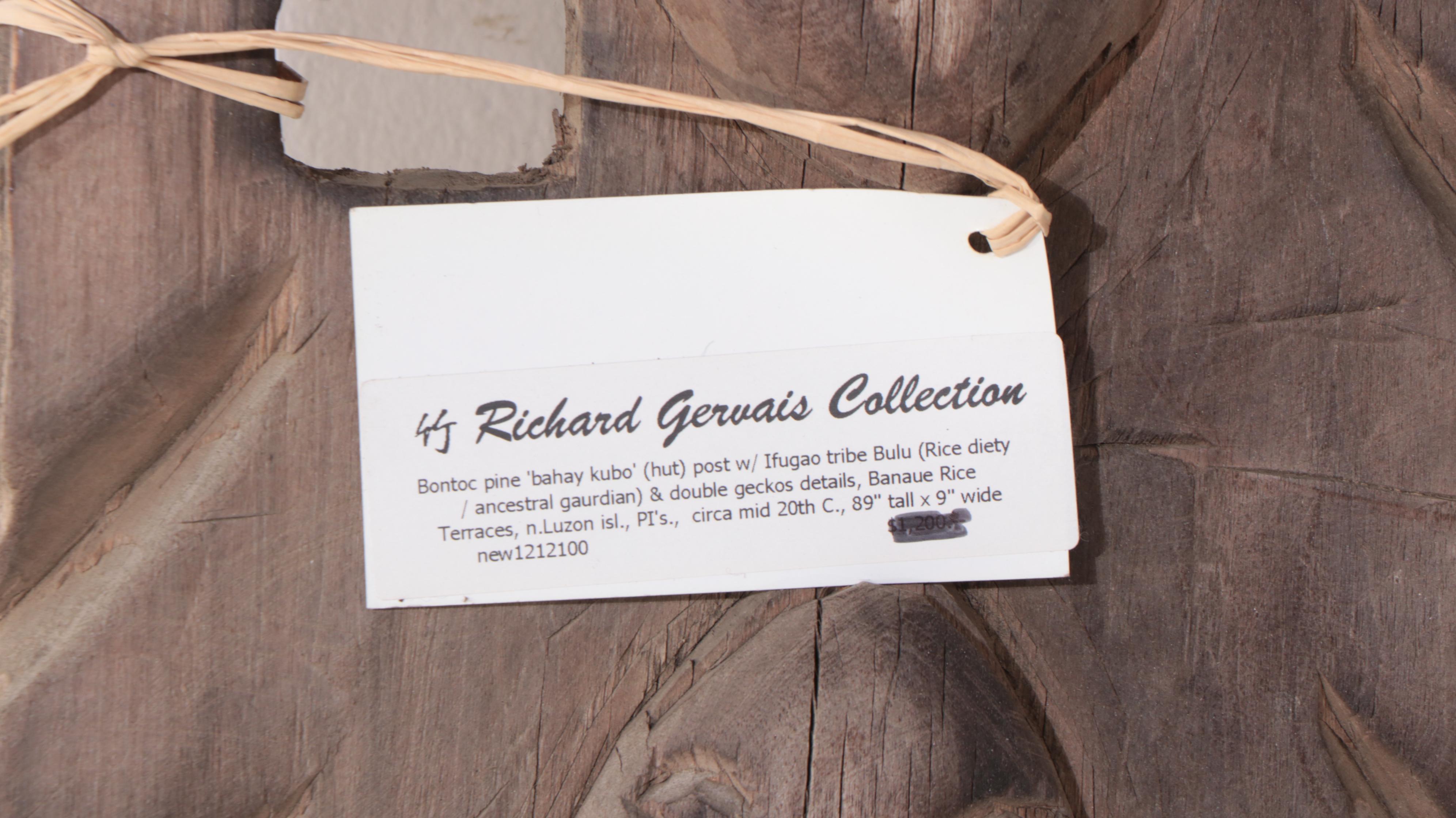 Bontoc Pine Hut Post, North Luzon Island, Philippines, Mid-20th C