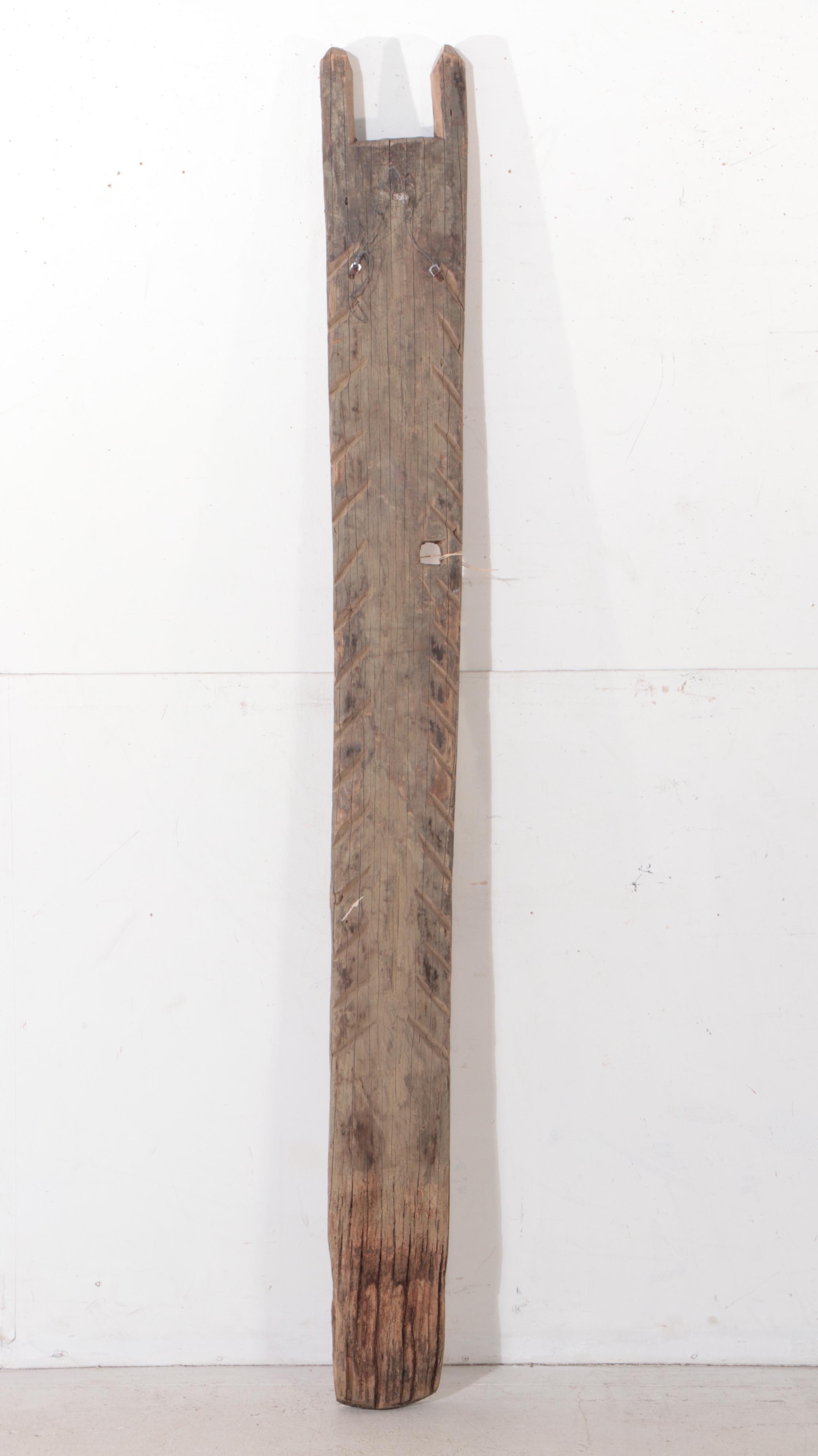 Bontoc Pine Hut Post, North Luzon Island, Philippines, Mid-20th C