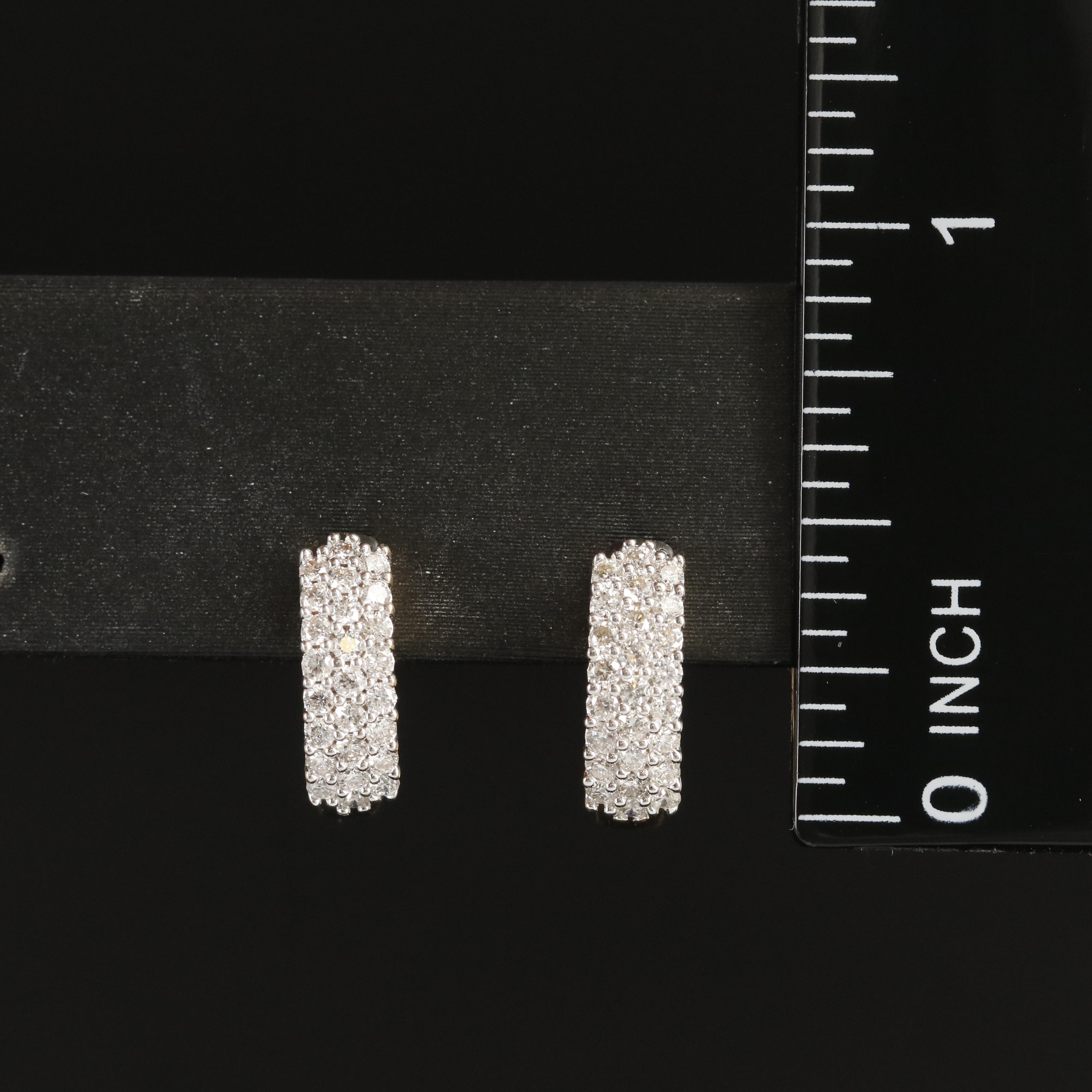 14K 0.50 CTW Diamond Small Hoop Earrings