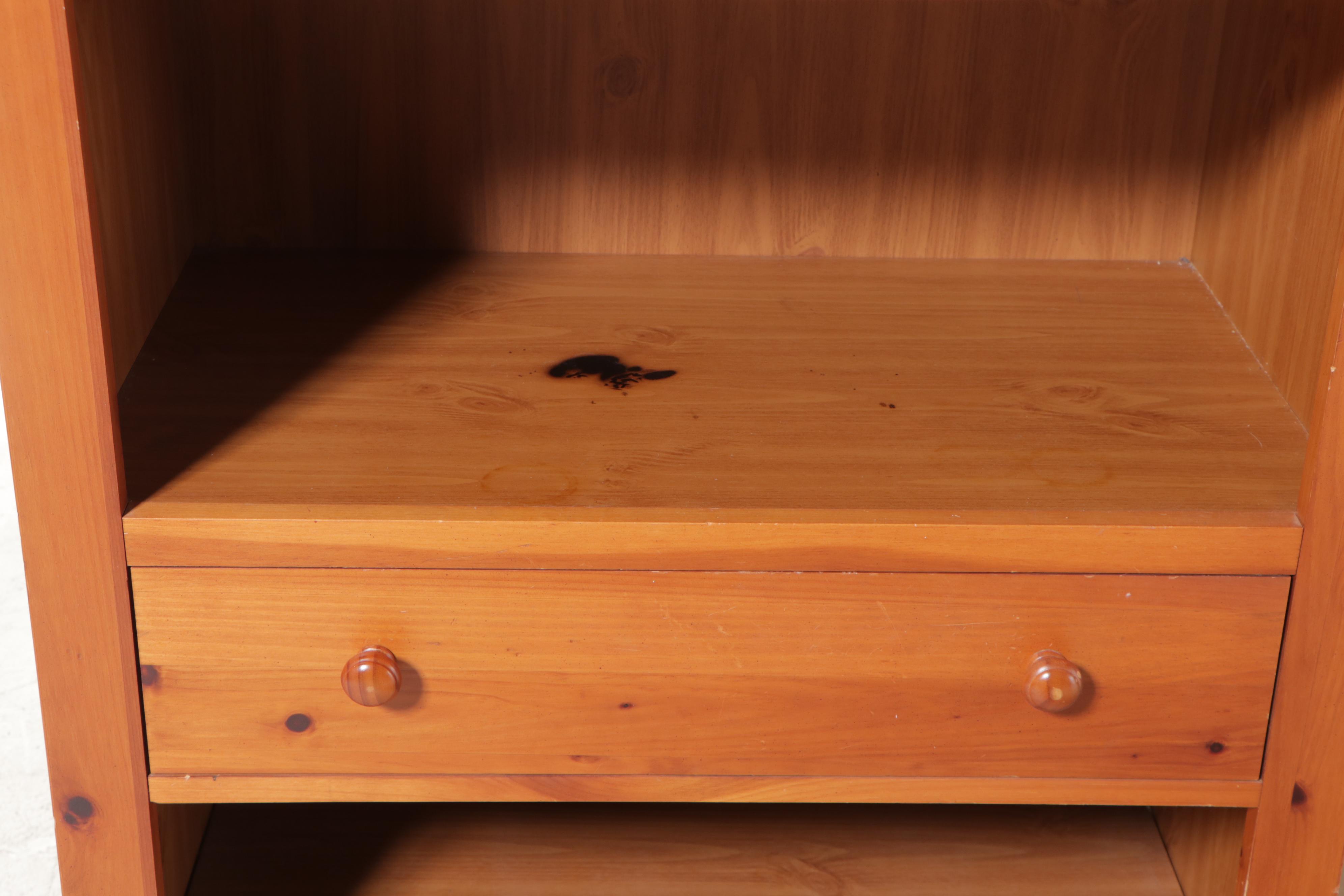 Two Broyhill Pine and Laminate Bookcases, Late 20th Century