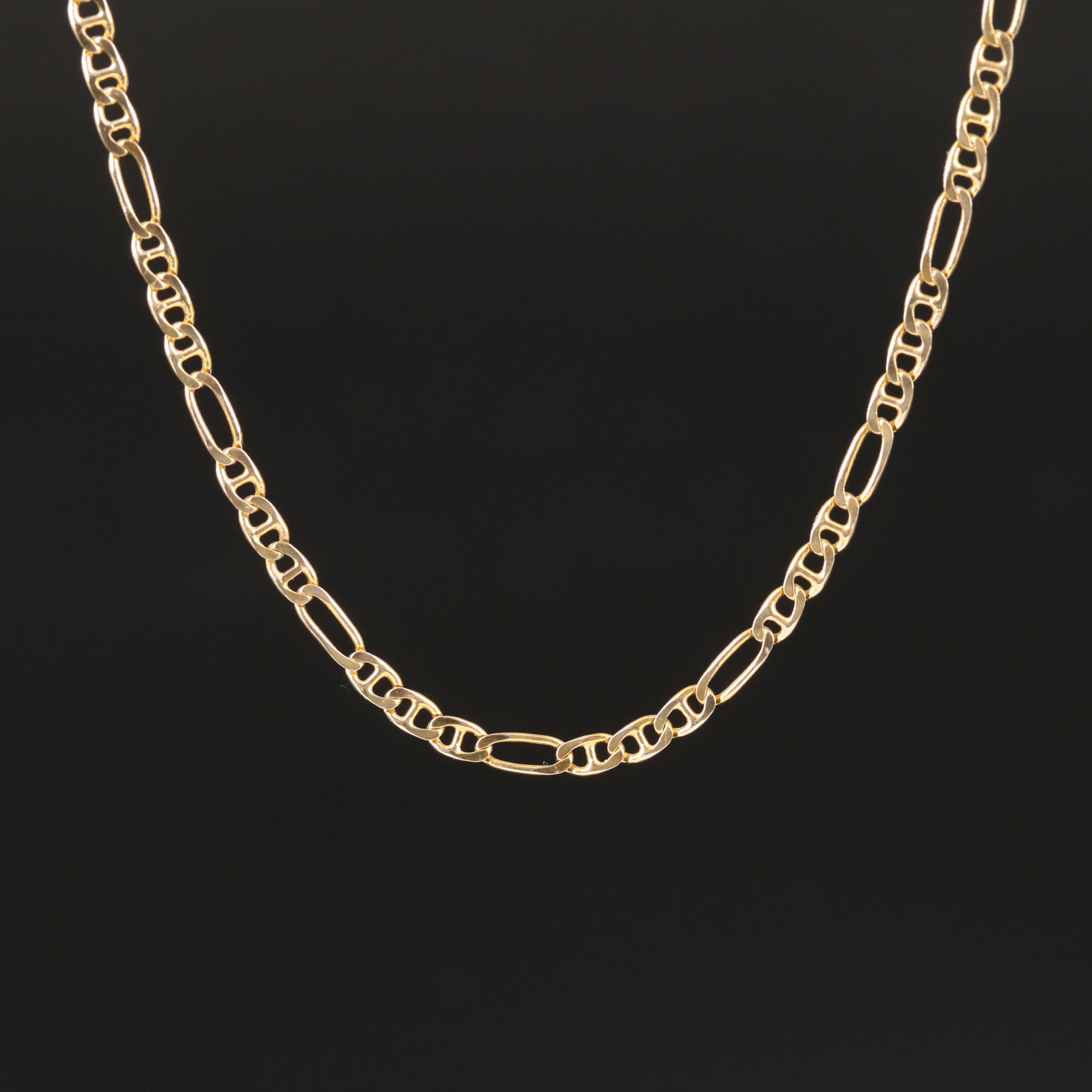 14K Figaro Chain Necklace