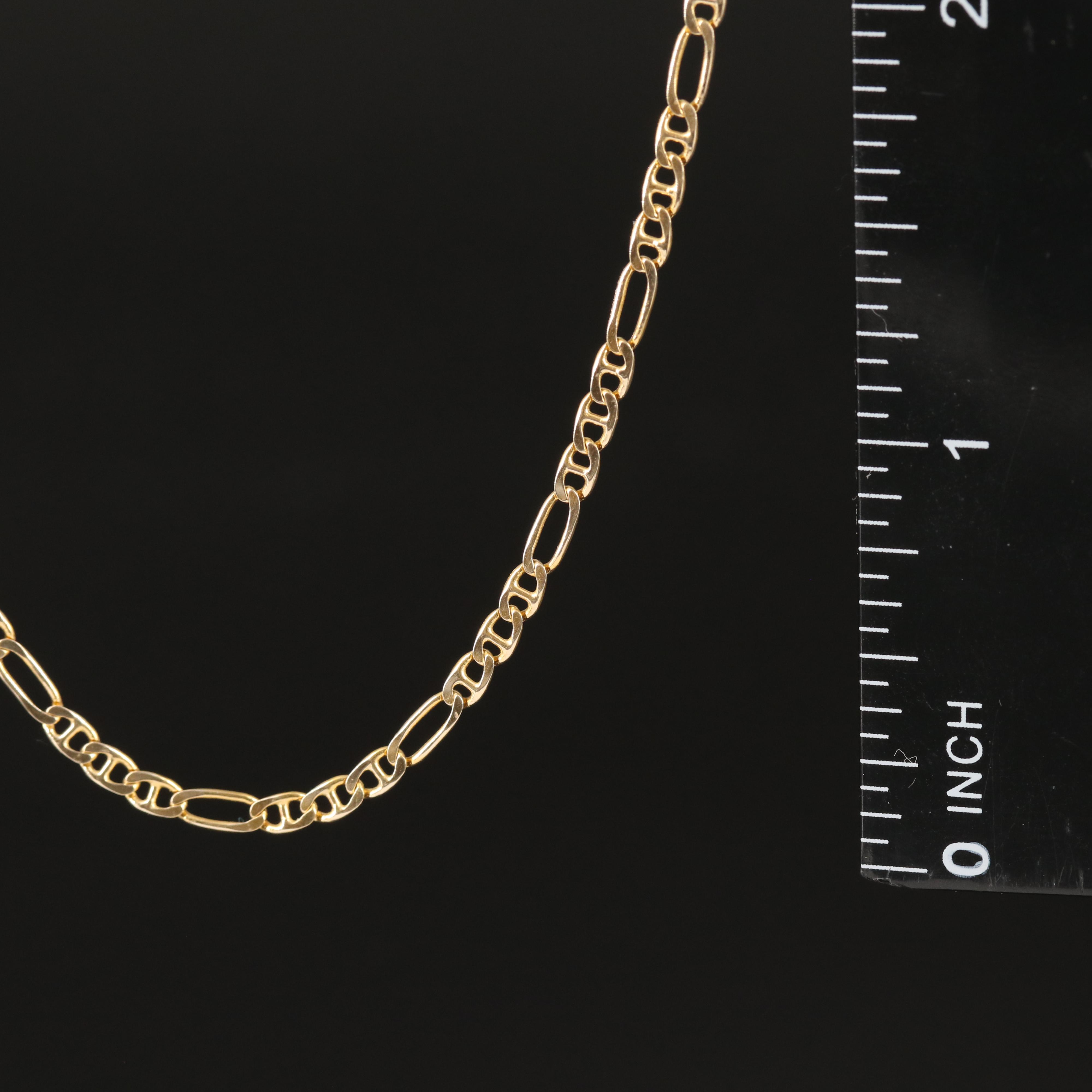 14K Figaro Chain Necklace