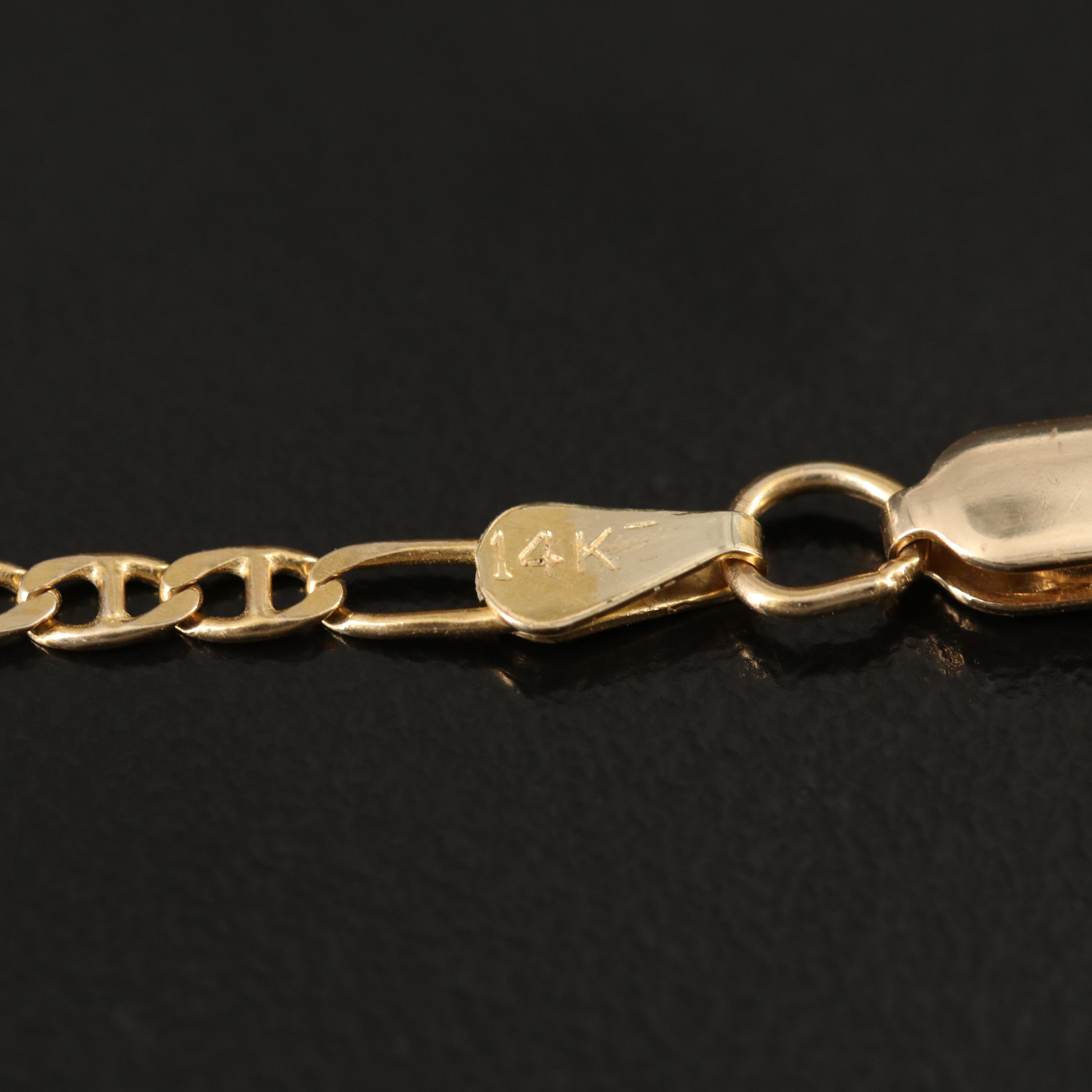 14K Figaro Chain Necklace