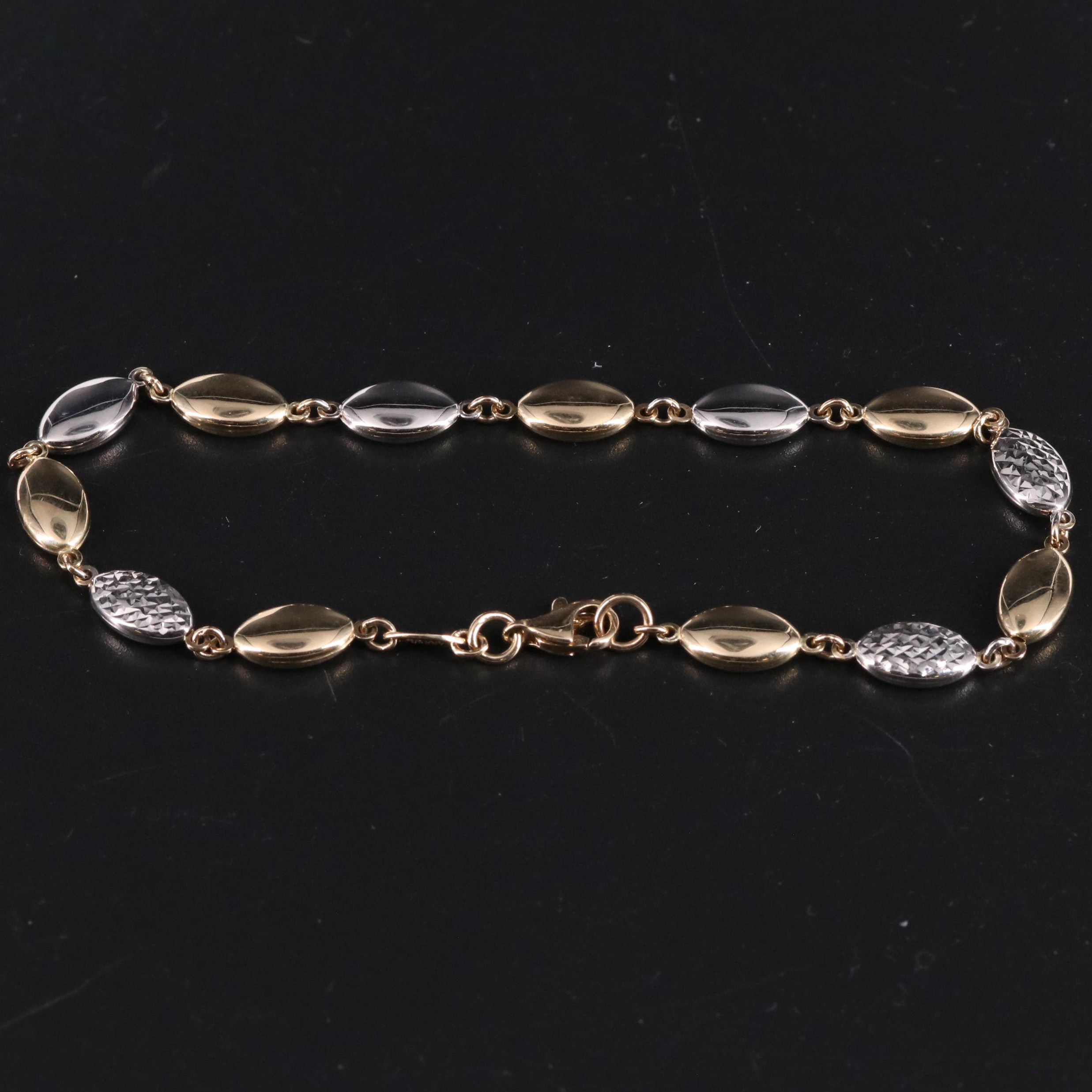 14K Sequin Bracelet