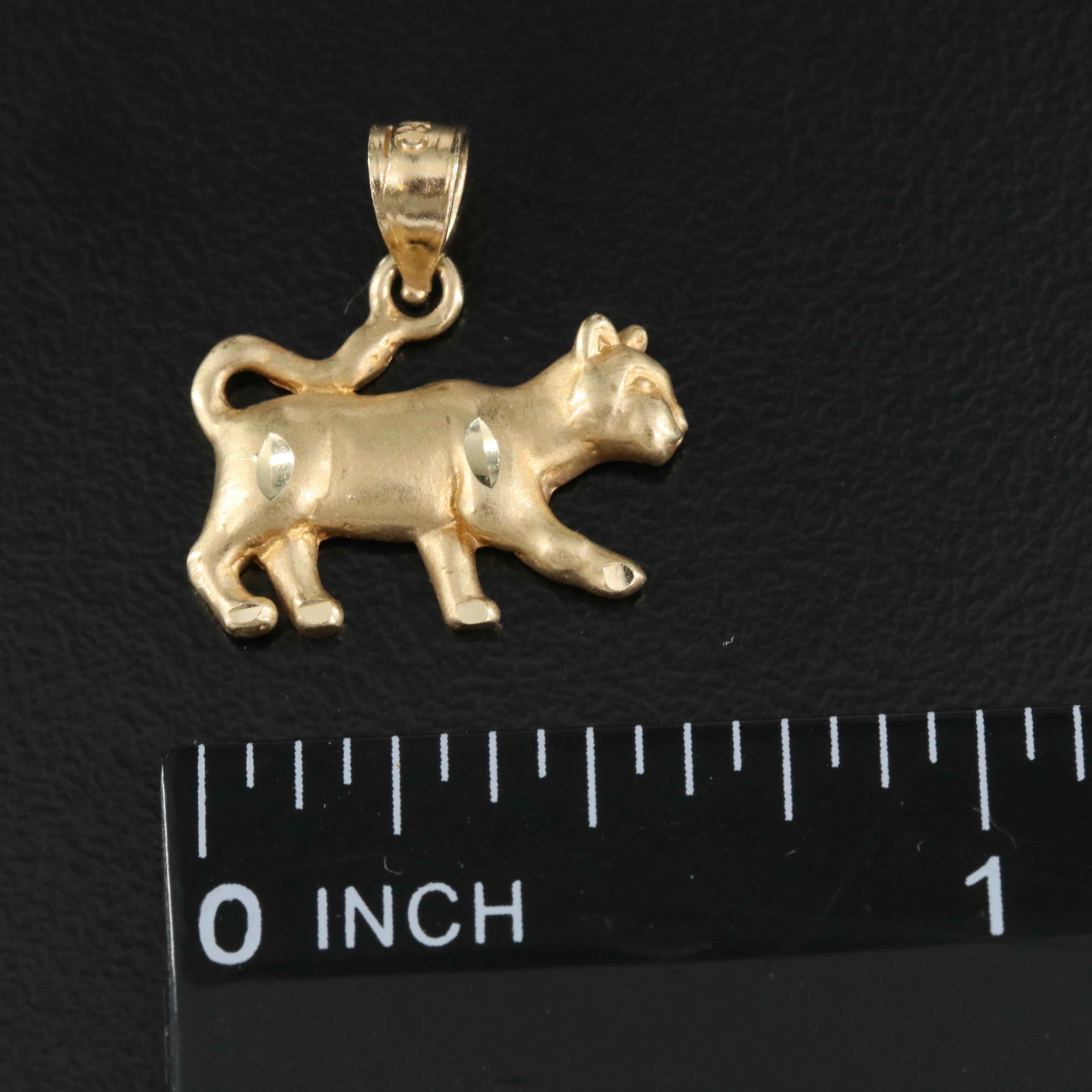 14K Cat Pendant