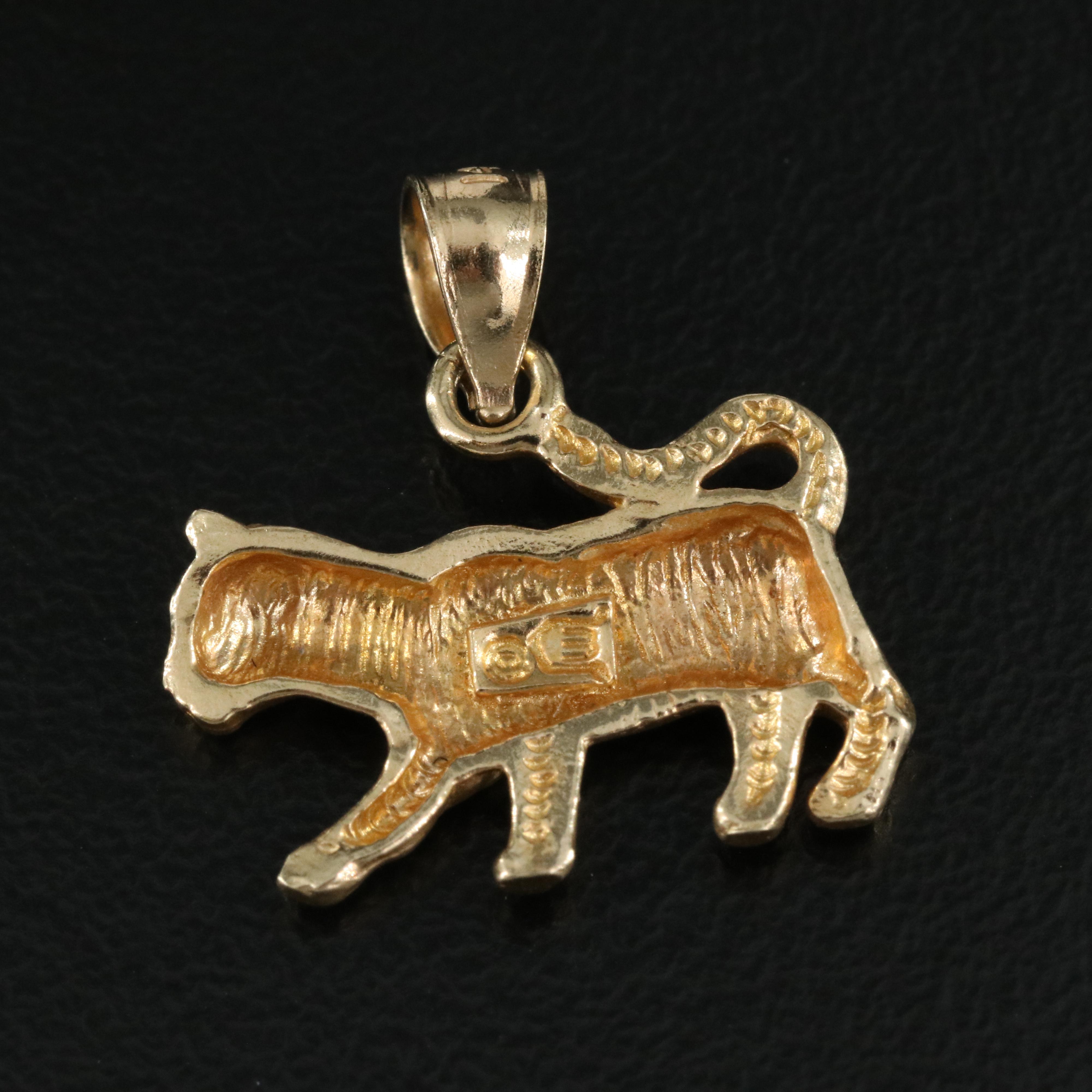 14K Cat Pendant