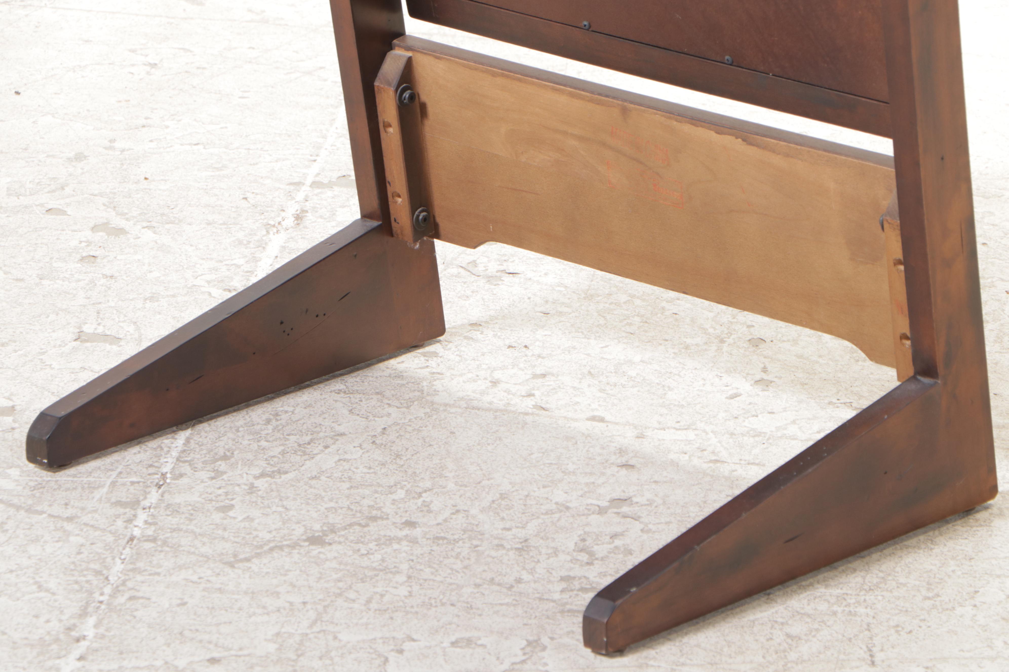 Contemporary Hardwood-Veneered Cheval Mirror