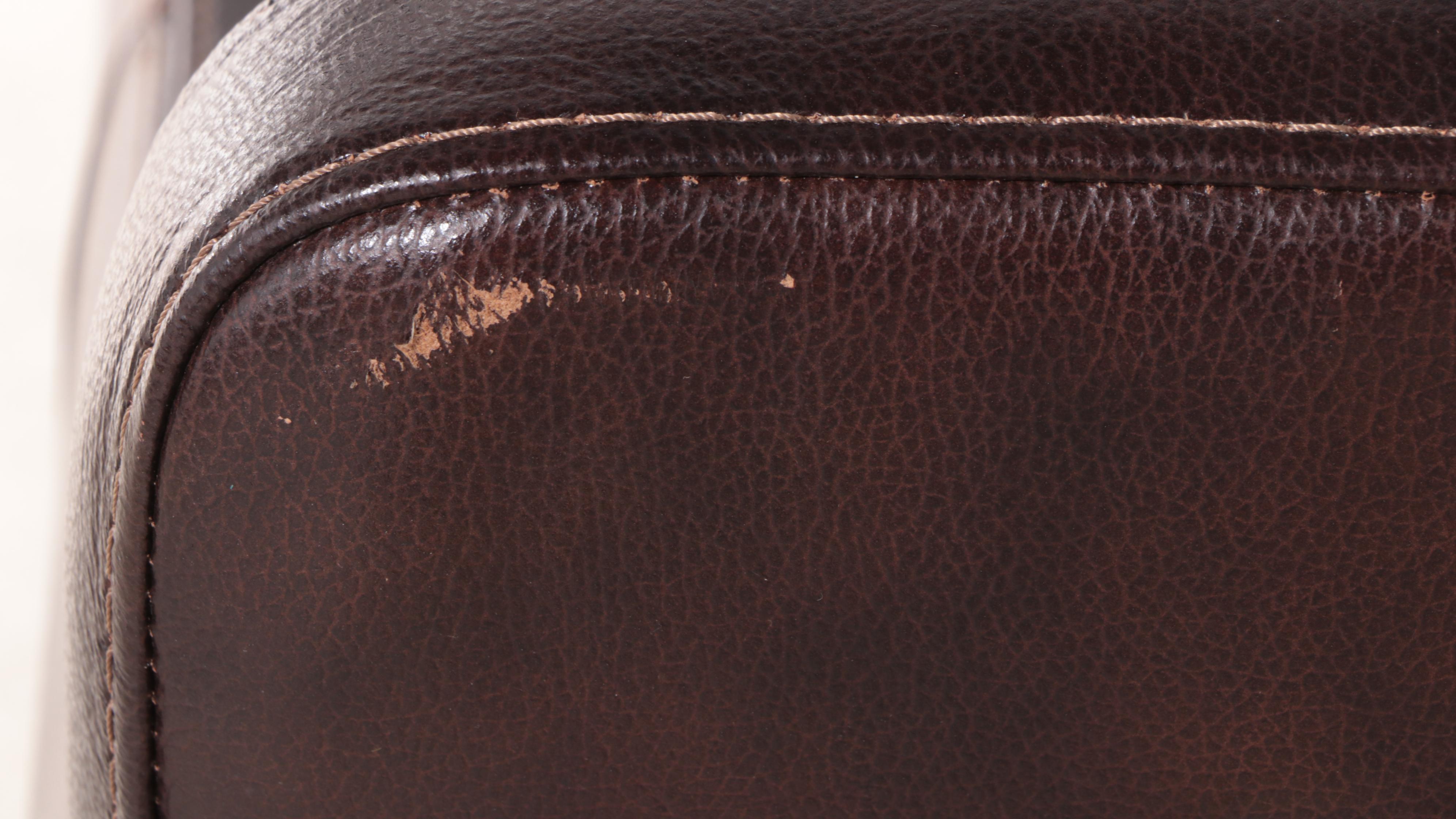 Simon Li "Chanton" Brown Leather Sofa