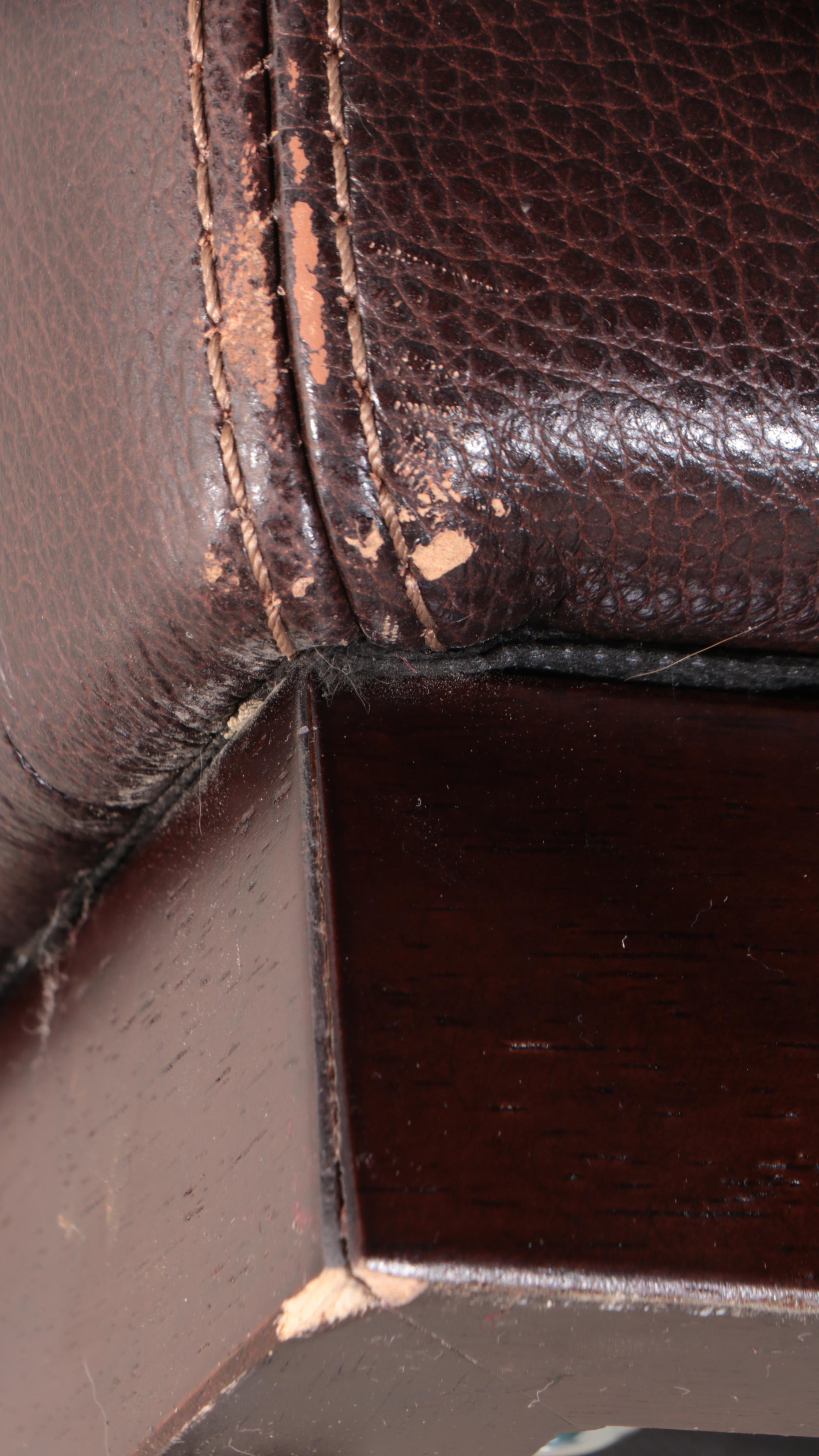 Simon Li "Chanton" Brown Leather Sofa