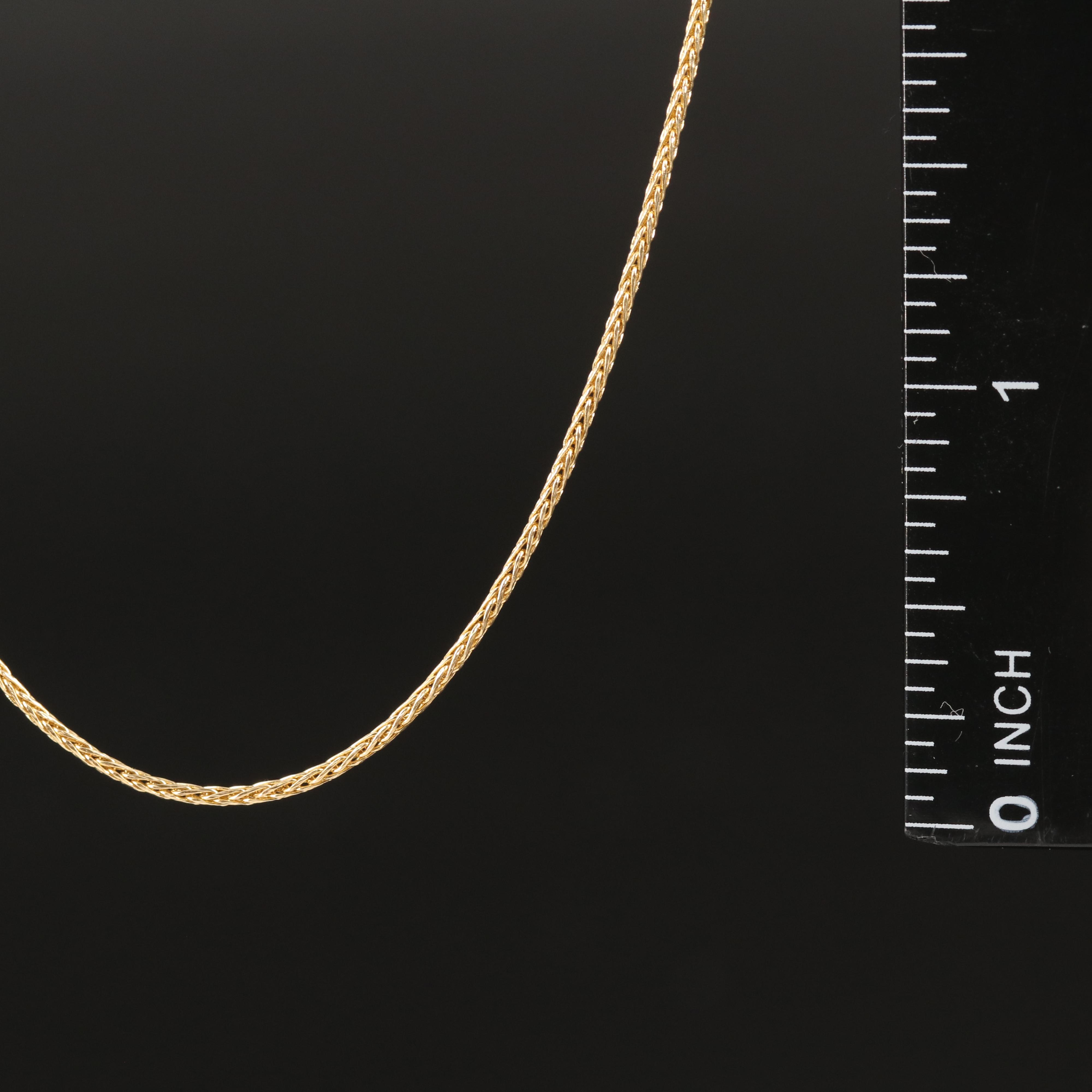 14K Wheat Chain Necklace