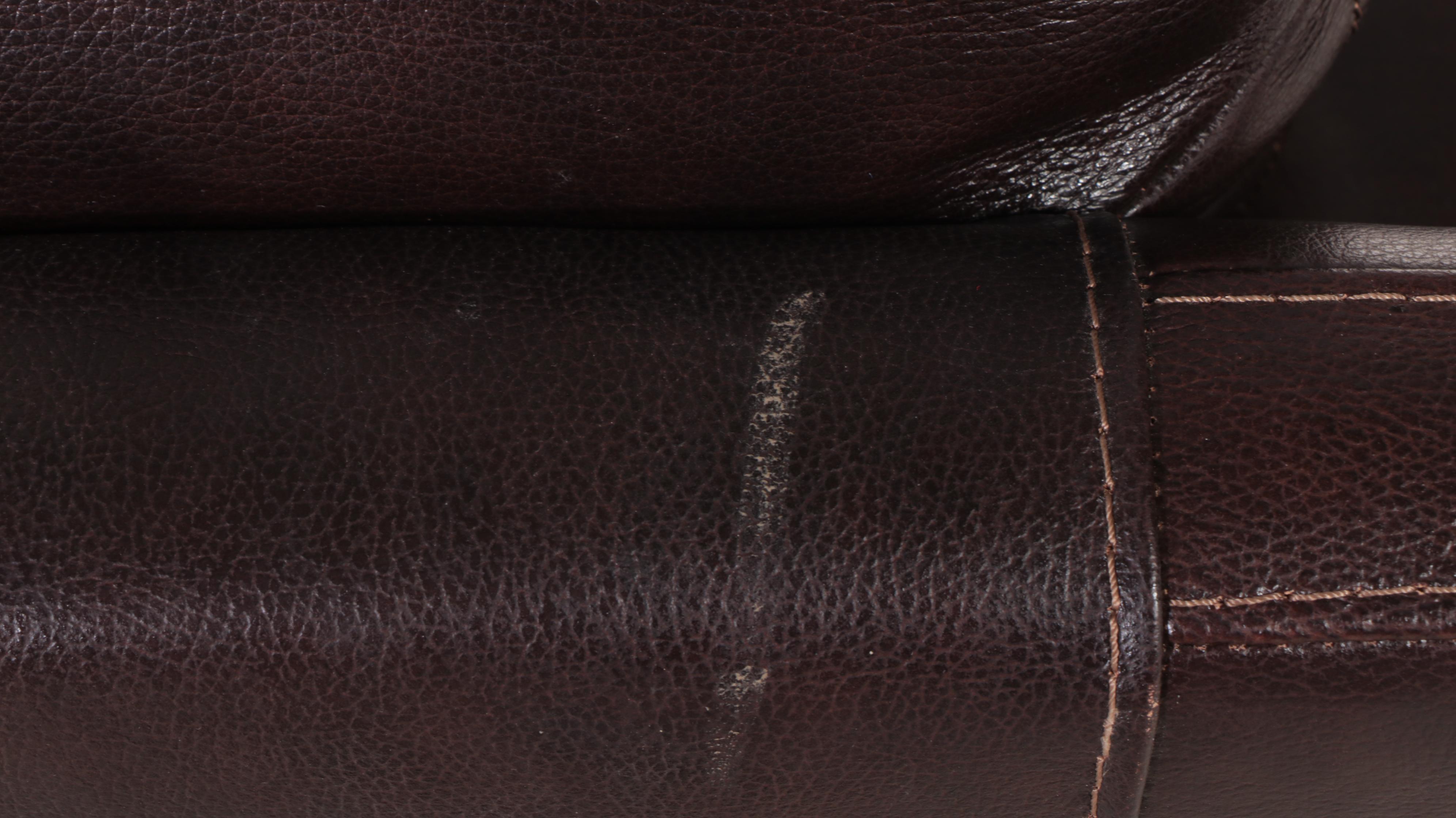 Simon Li "Chanton" Brown Leather Sofa