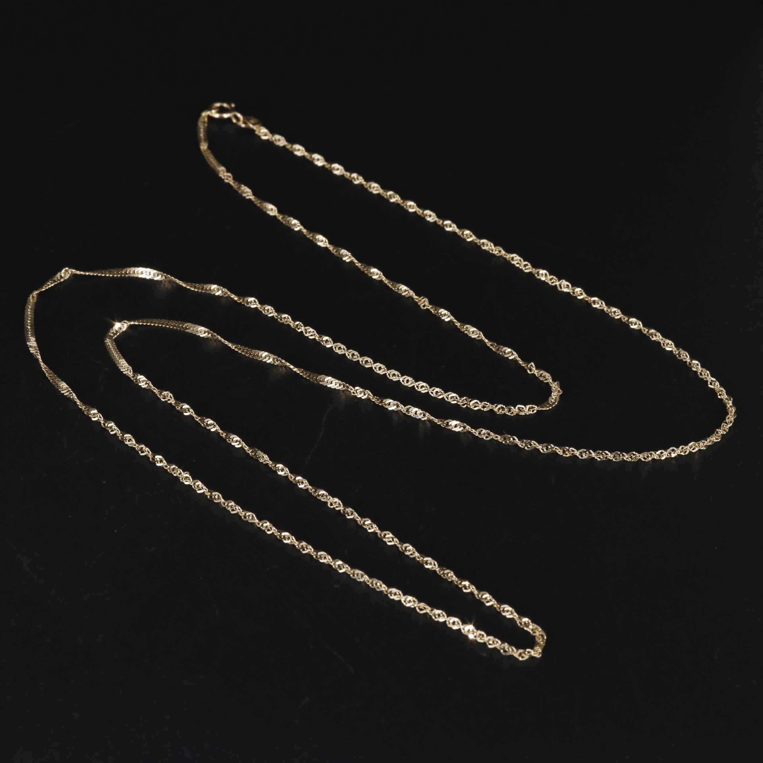 14K Singapore Chain Necklace