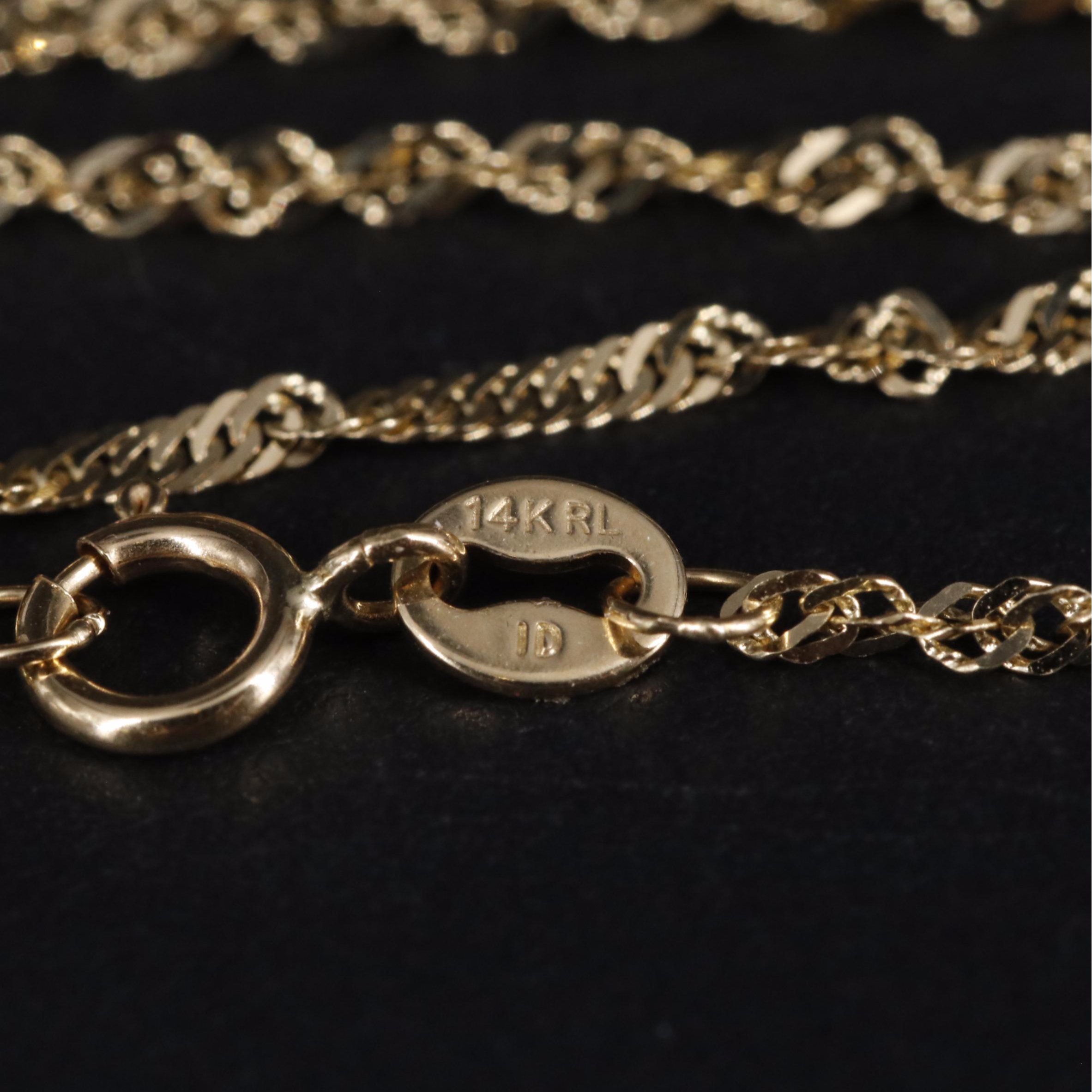 14K Singapore Chain Necklace
