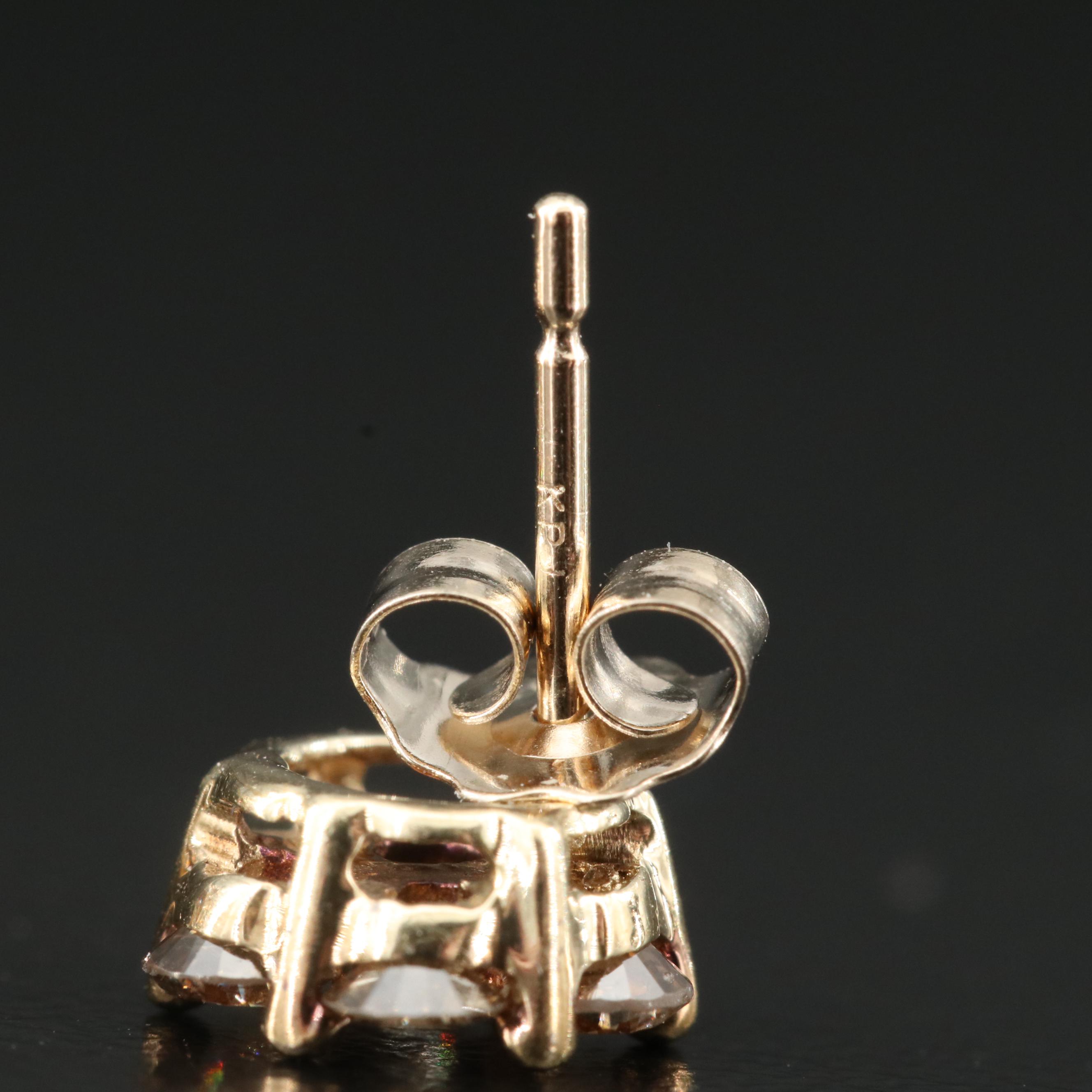 10K 0.86 CTW Diamond Cluster Earrings