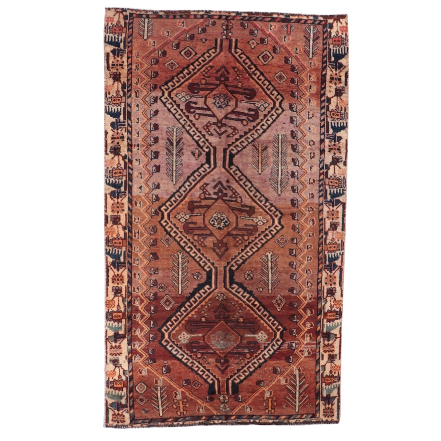 4'4 x 7'4 Hand-Knotted Persian Shiraz Area Rug