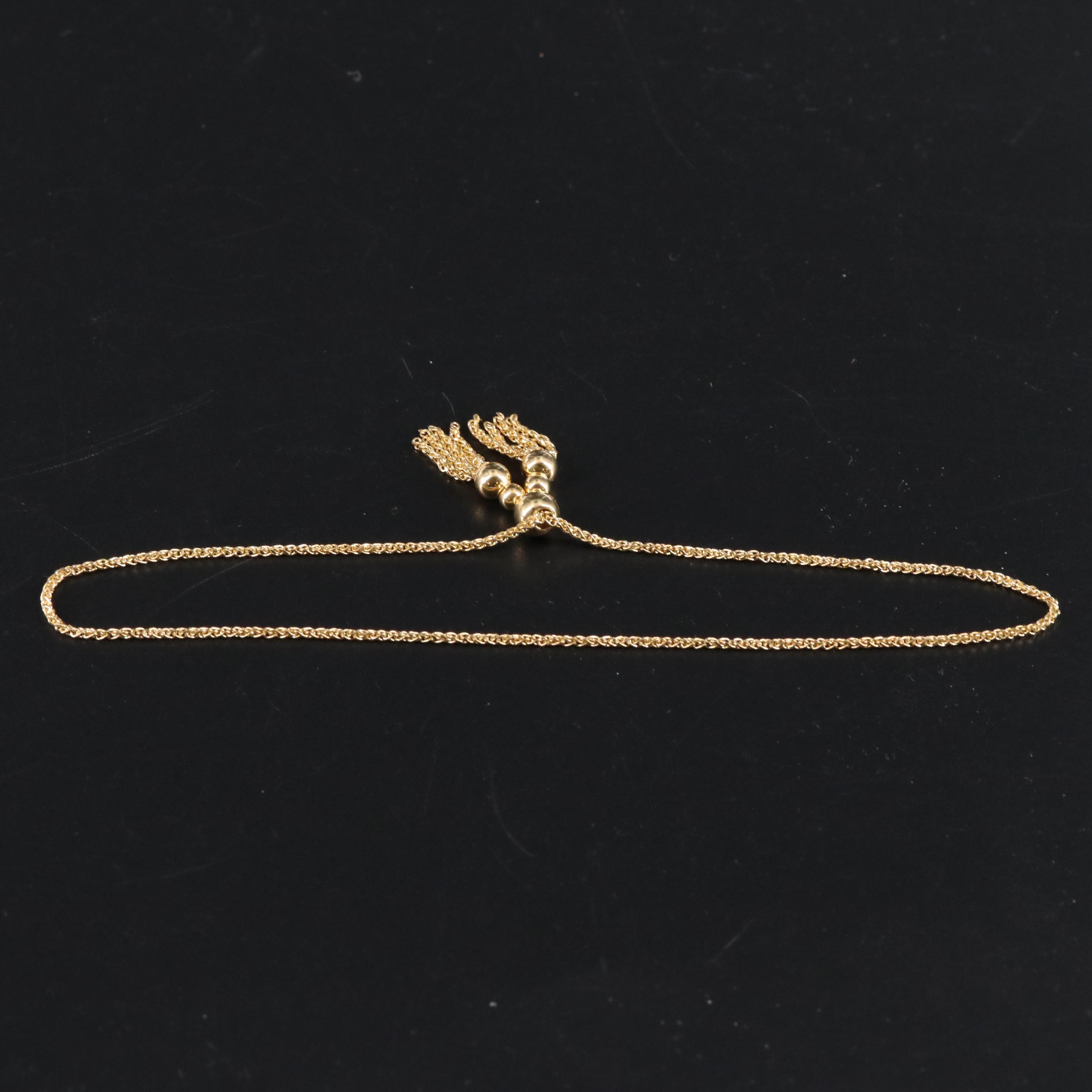 14K "Bolo" Bracelet