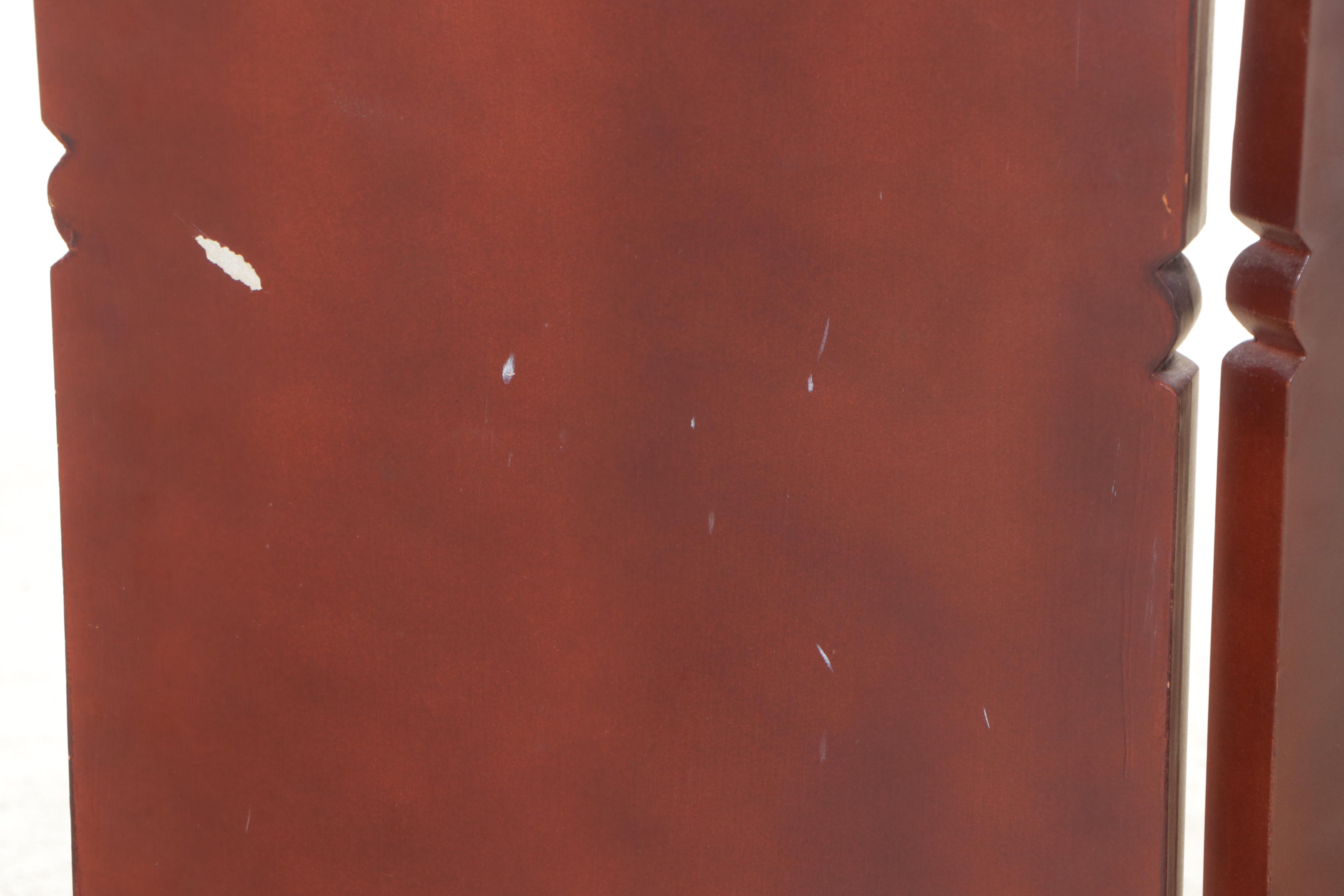 Faux-Bookcase Four-Panel Folding Screen