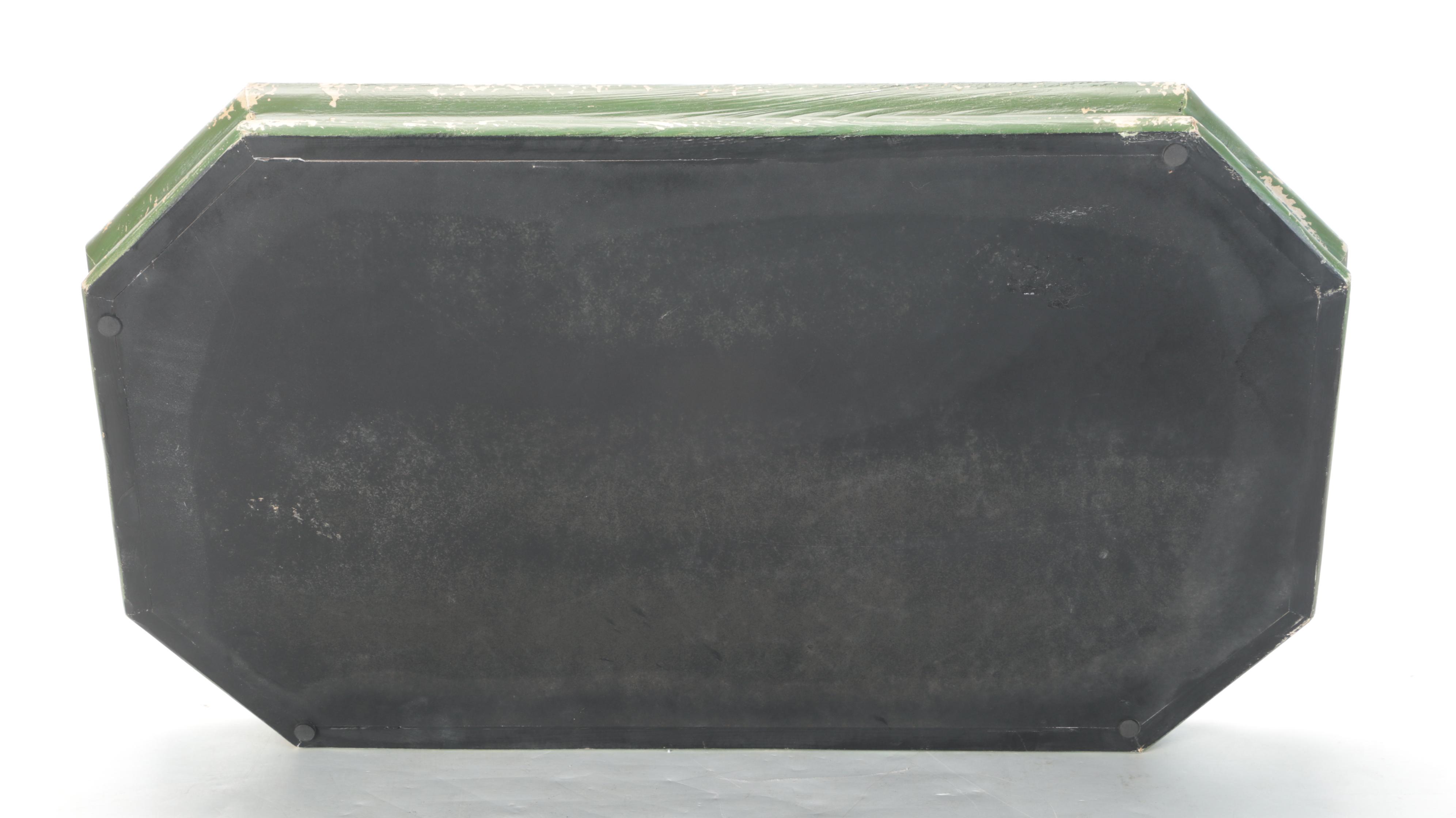 Painted Distressed Wooden Tray with Earthenware Planters