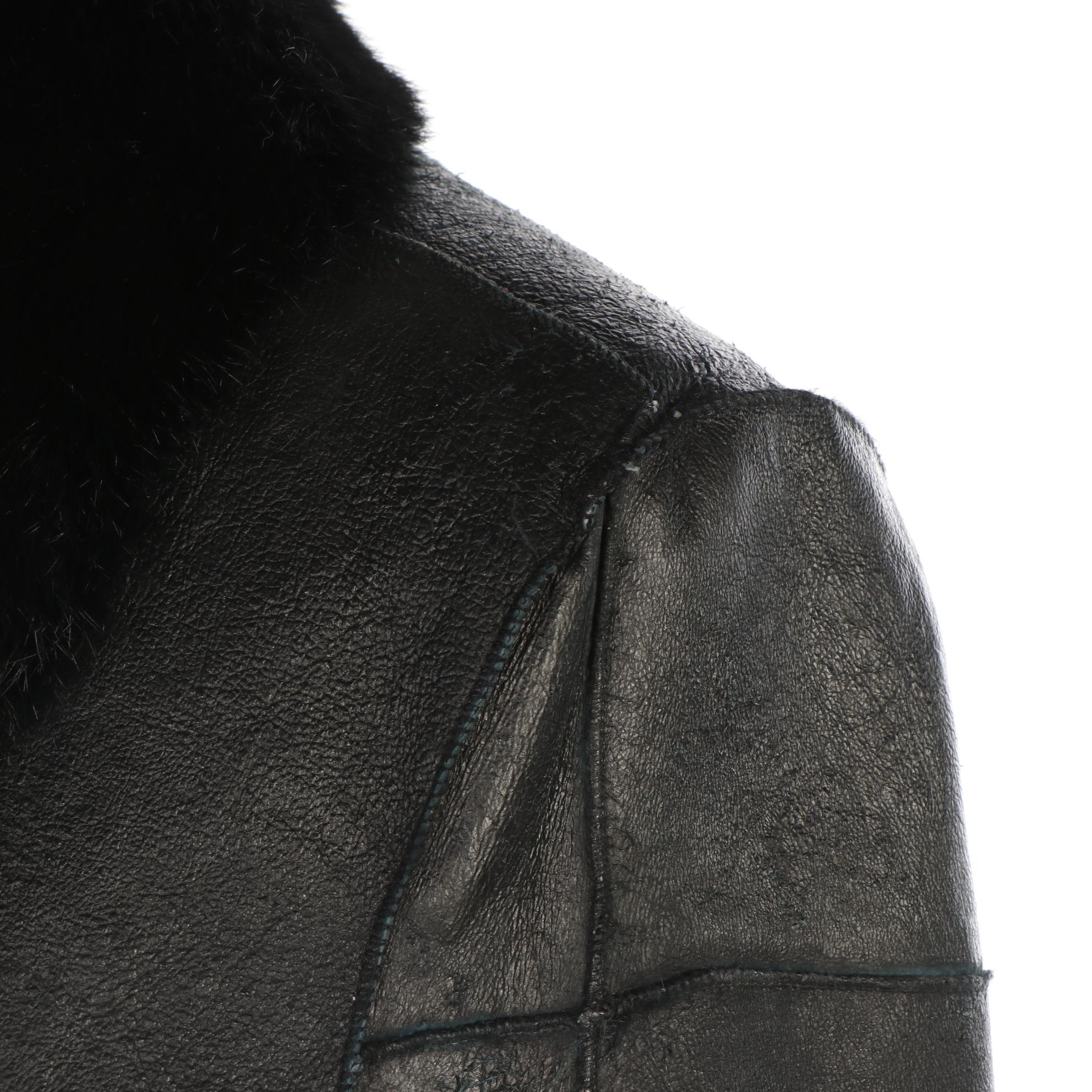 B Lucid Rabbit Skin Fur Lined Jacket