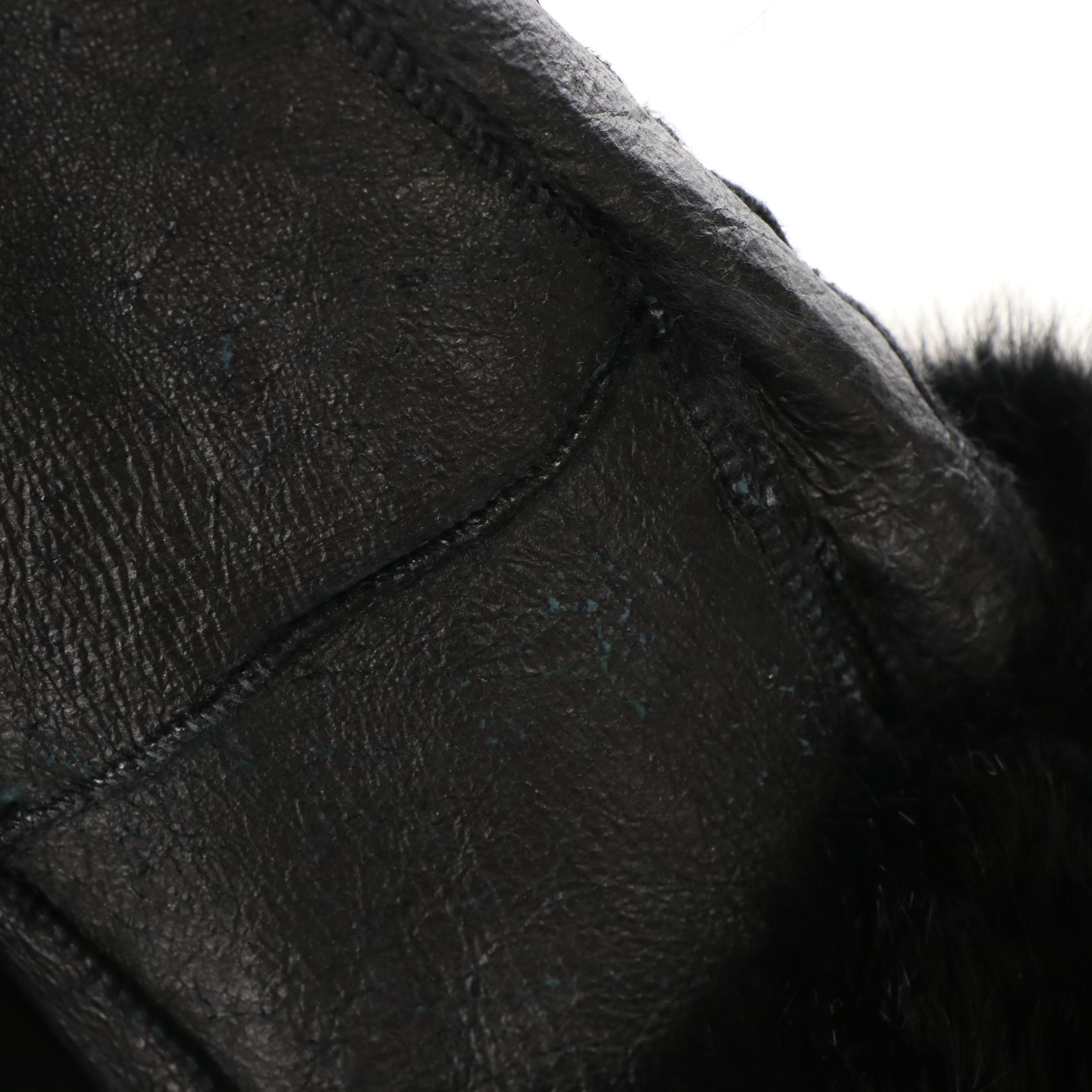 B Lucid Rabbit Skin Fur Lined Jacket