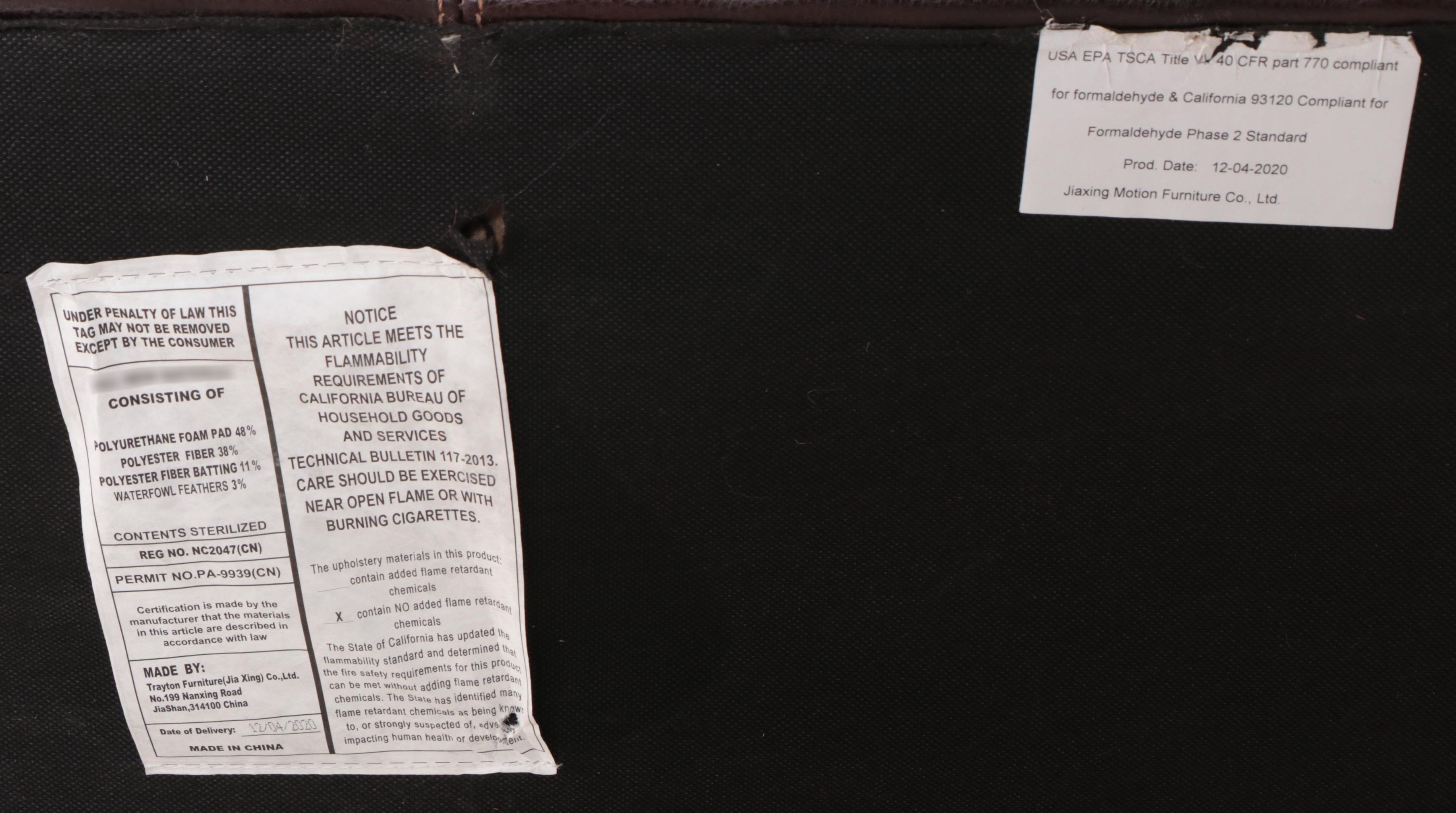 Simon Li "Chanton" Brown Leather Sofa