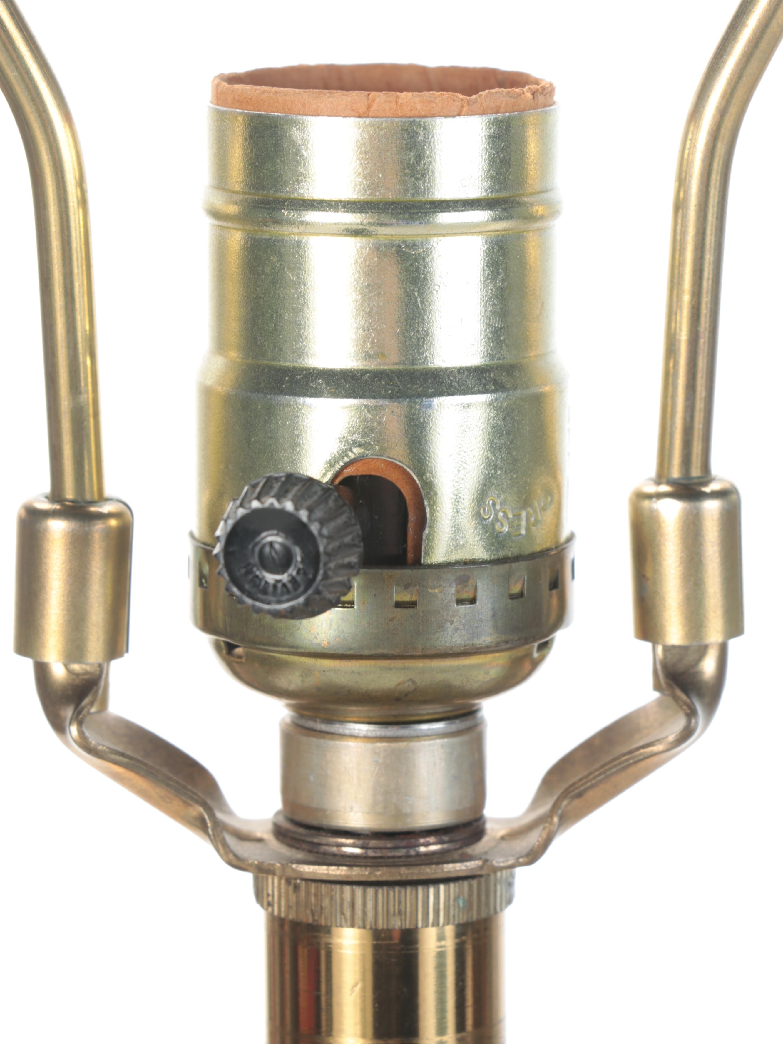 Neoclassical Style Metal Grape Vine Wrapped Pillar Style Lamp, Mid-20th Century