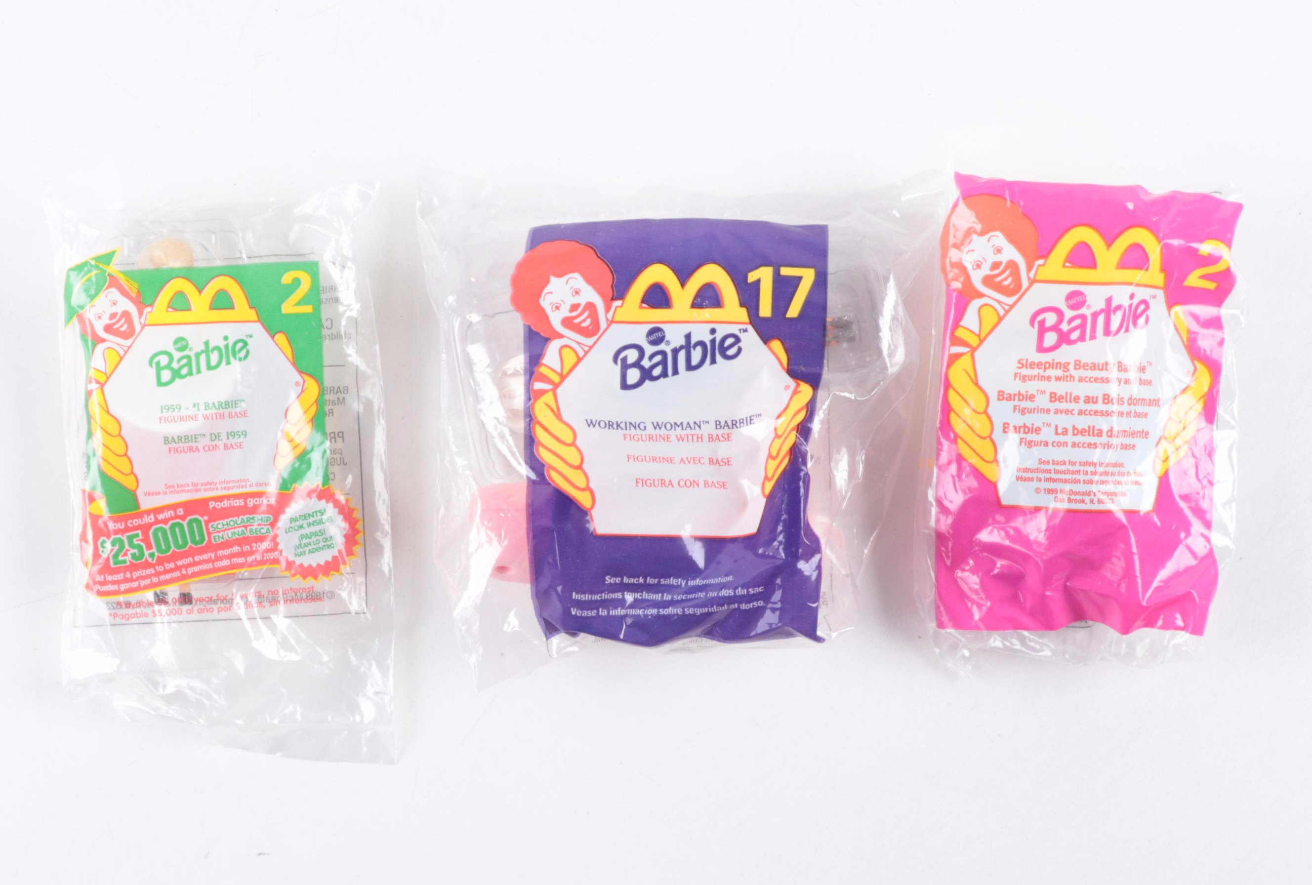 McDonald's Barbie Happy Meal Toys, Circa 1999