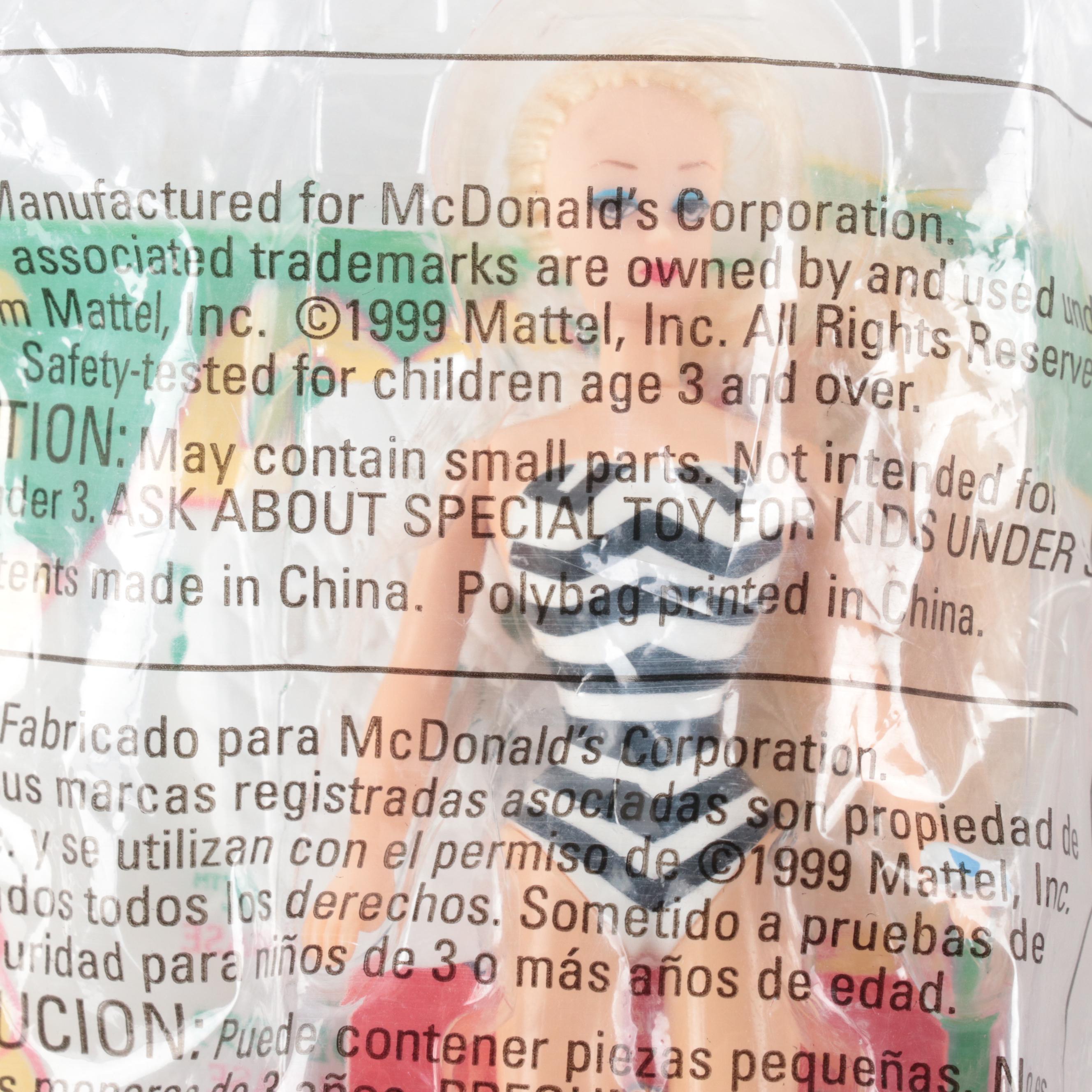 McDonald's Barbie Happy Meal Toys, Circa 1999