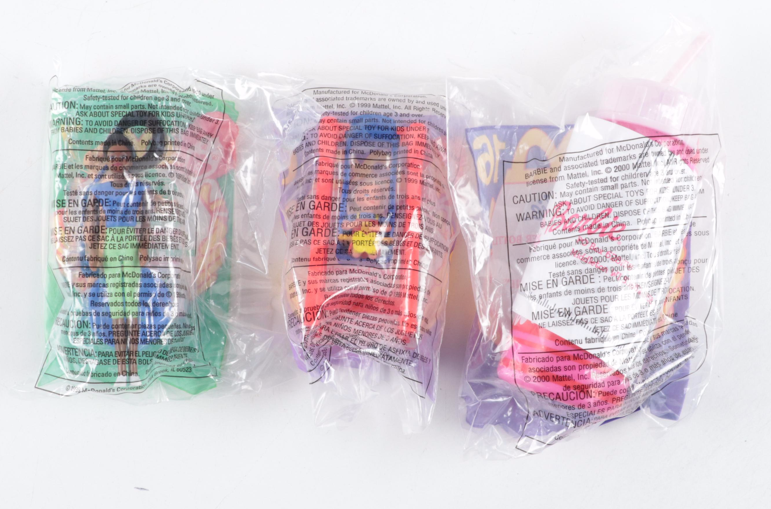 McDonald's Barbie Happy Meal Toys, Circa 1999