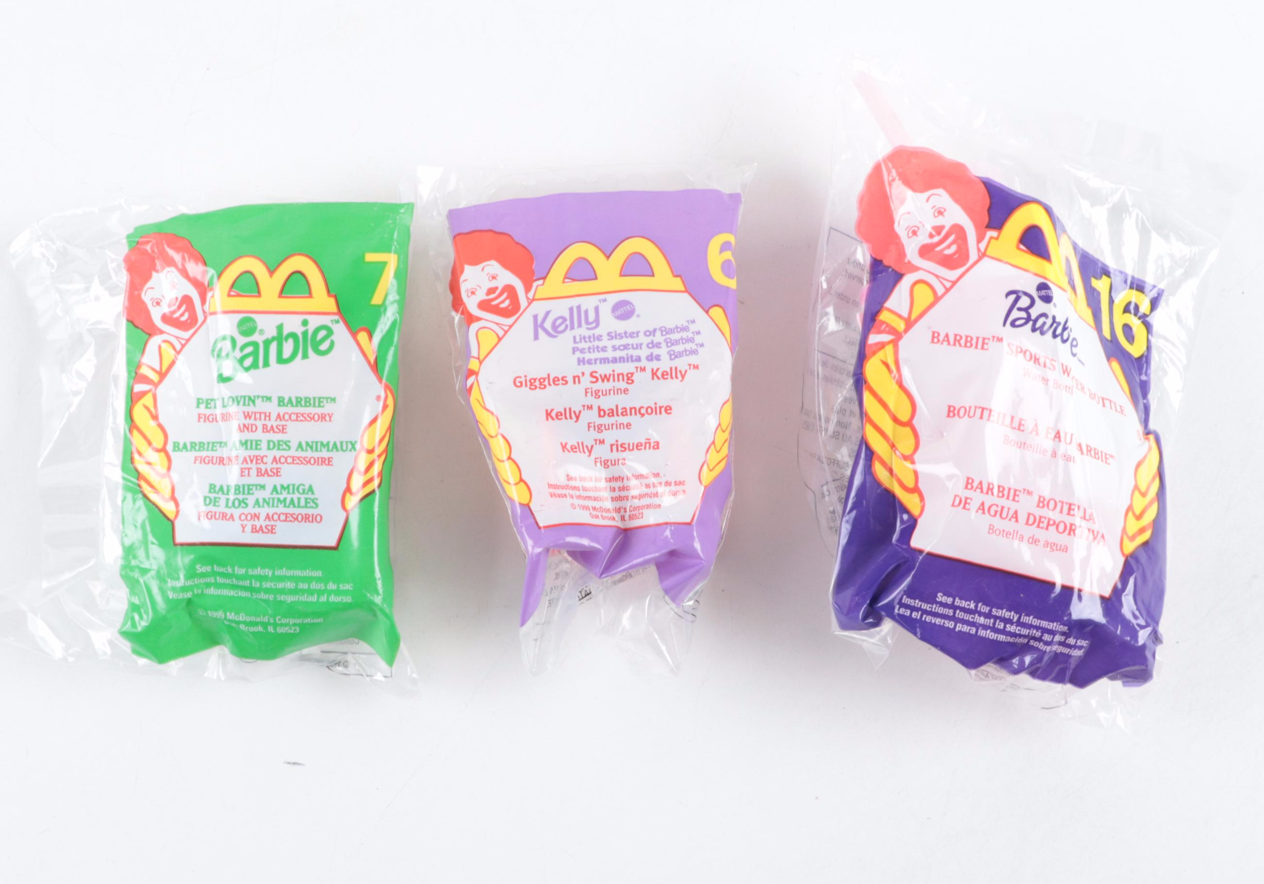 McDonald's Barbie Happy Meal Toys, Circa 1999
