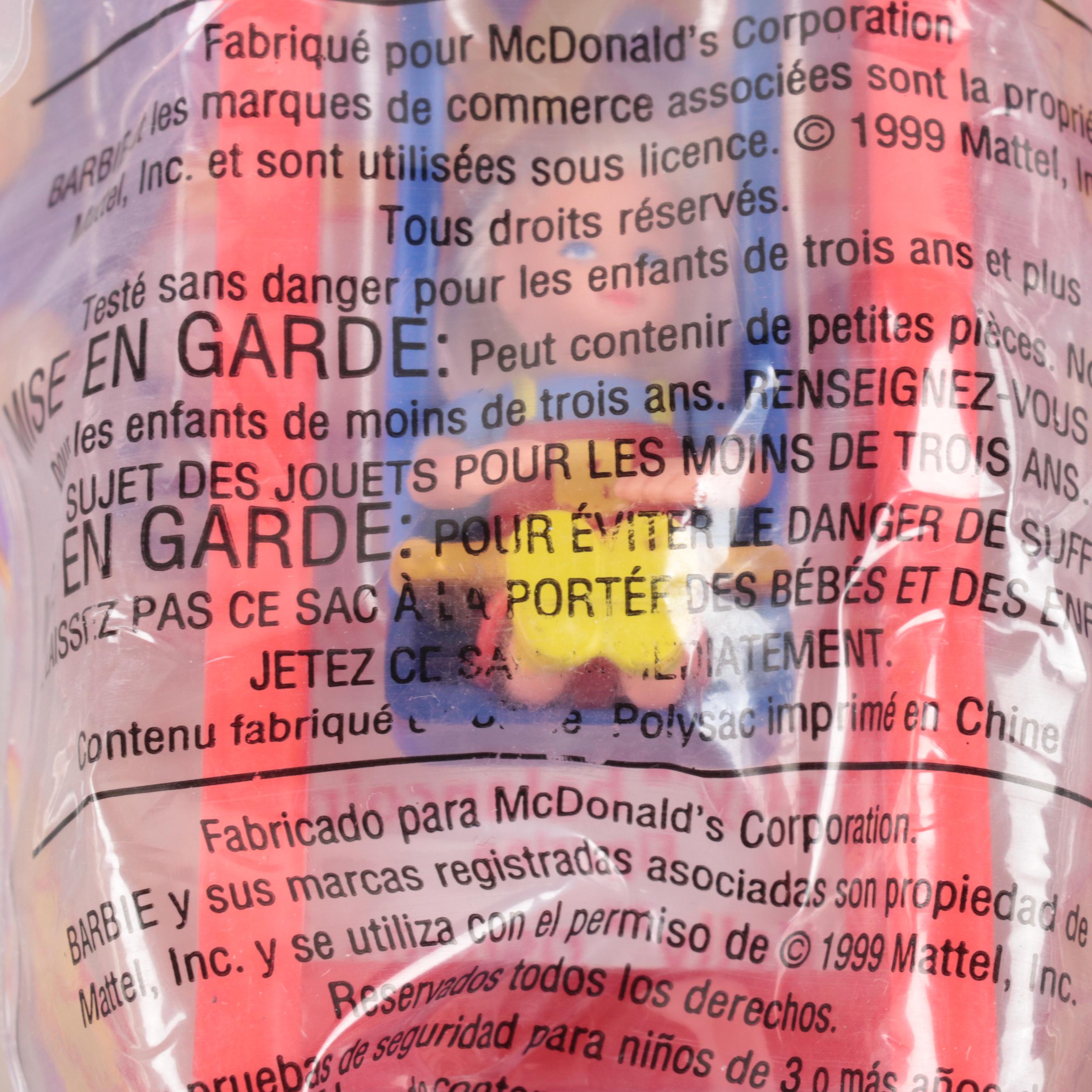 McDonald's Barbie Happy Meal Toys, Circa 1999