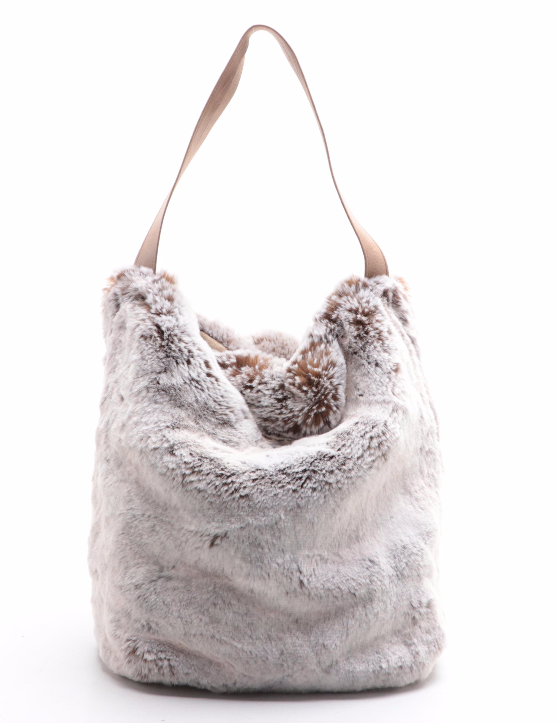 Evelyne Prélonge Faux Fur Hobo Bag