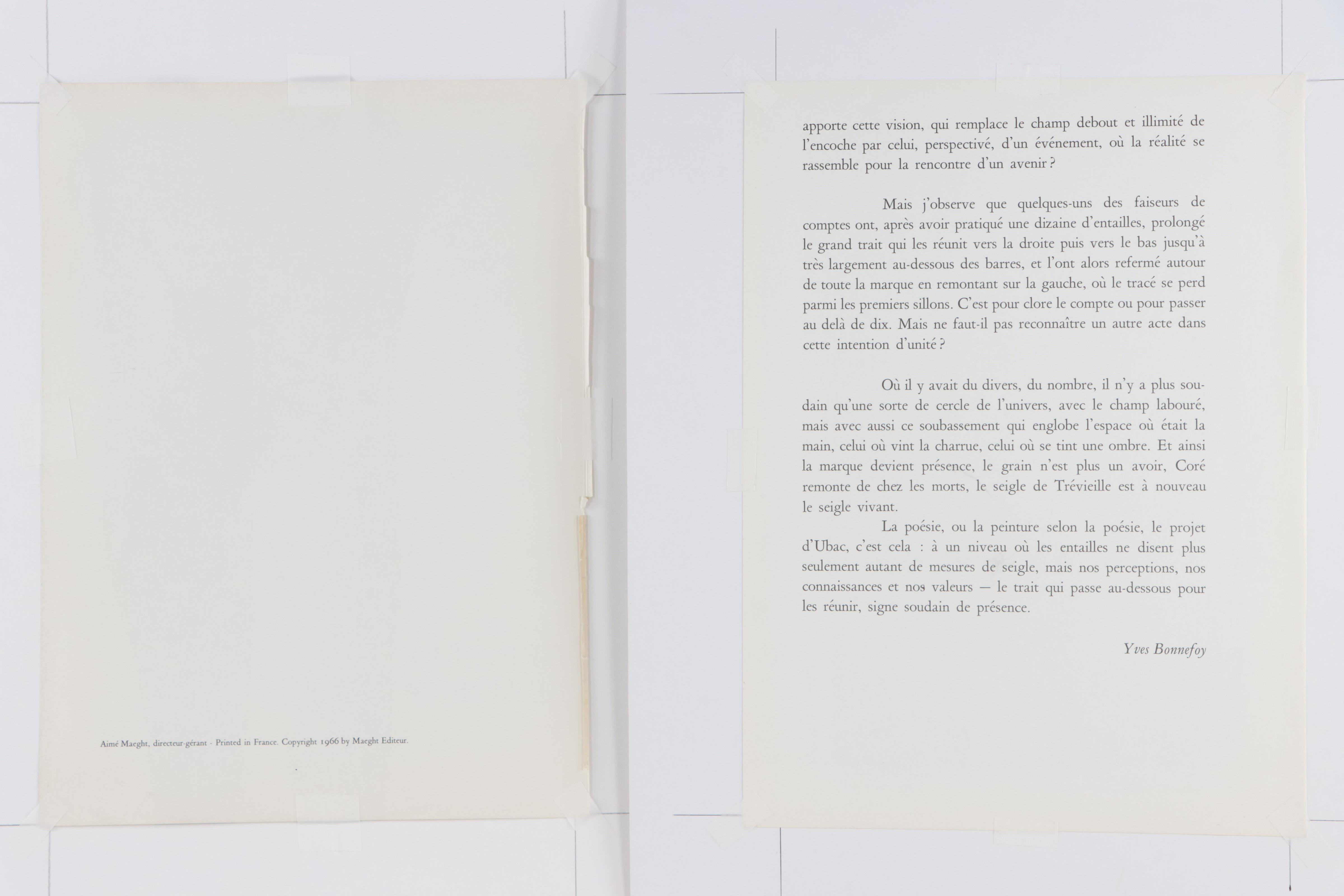 Raoul Ubac Lithographs for "Derrière le Miroir," Late 20th Century