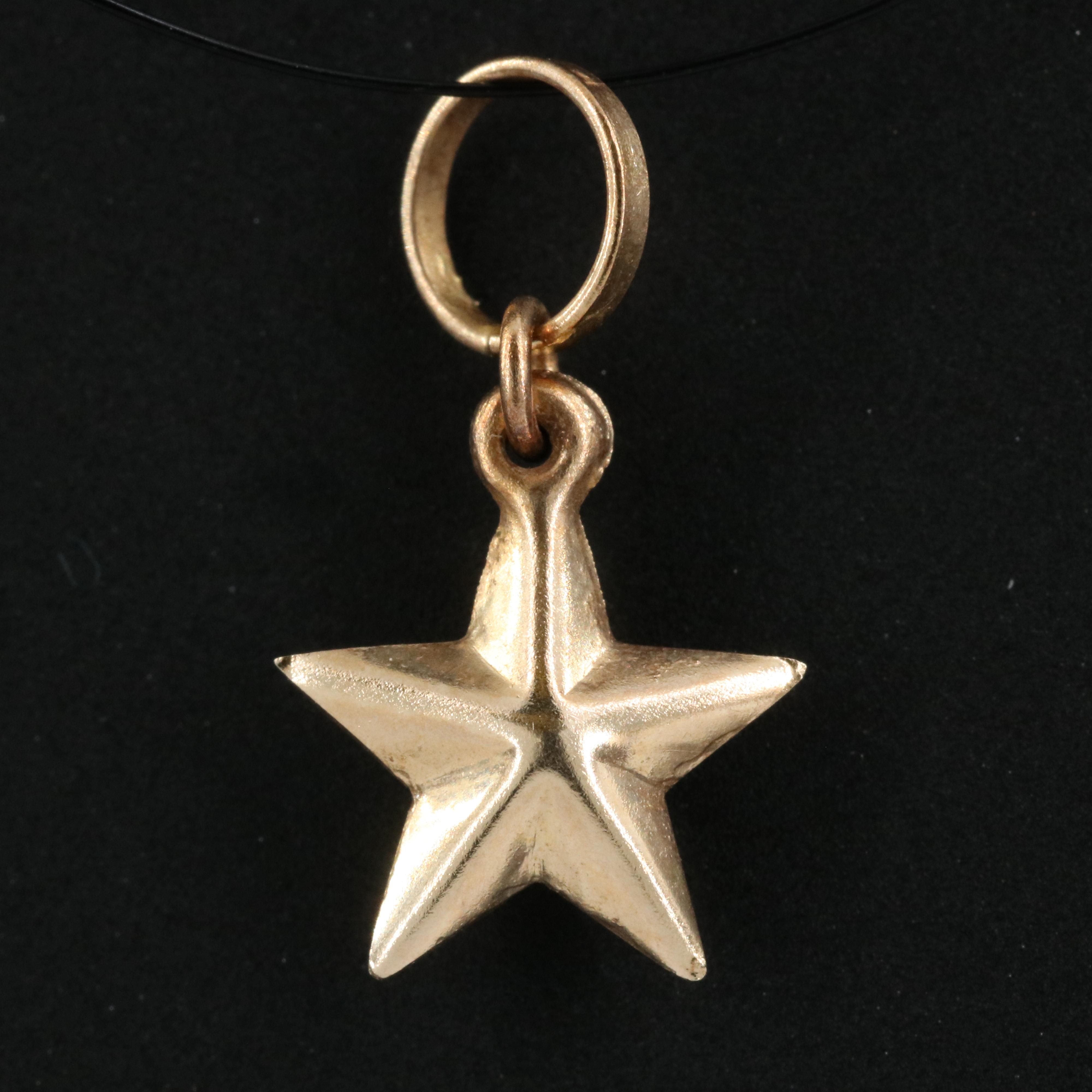 14K Five Pointed Star Pendant