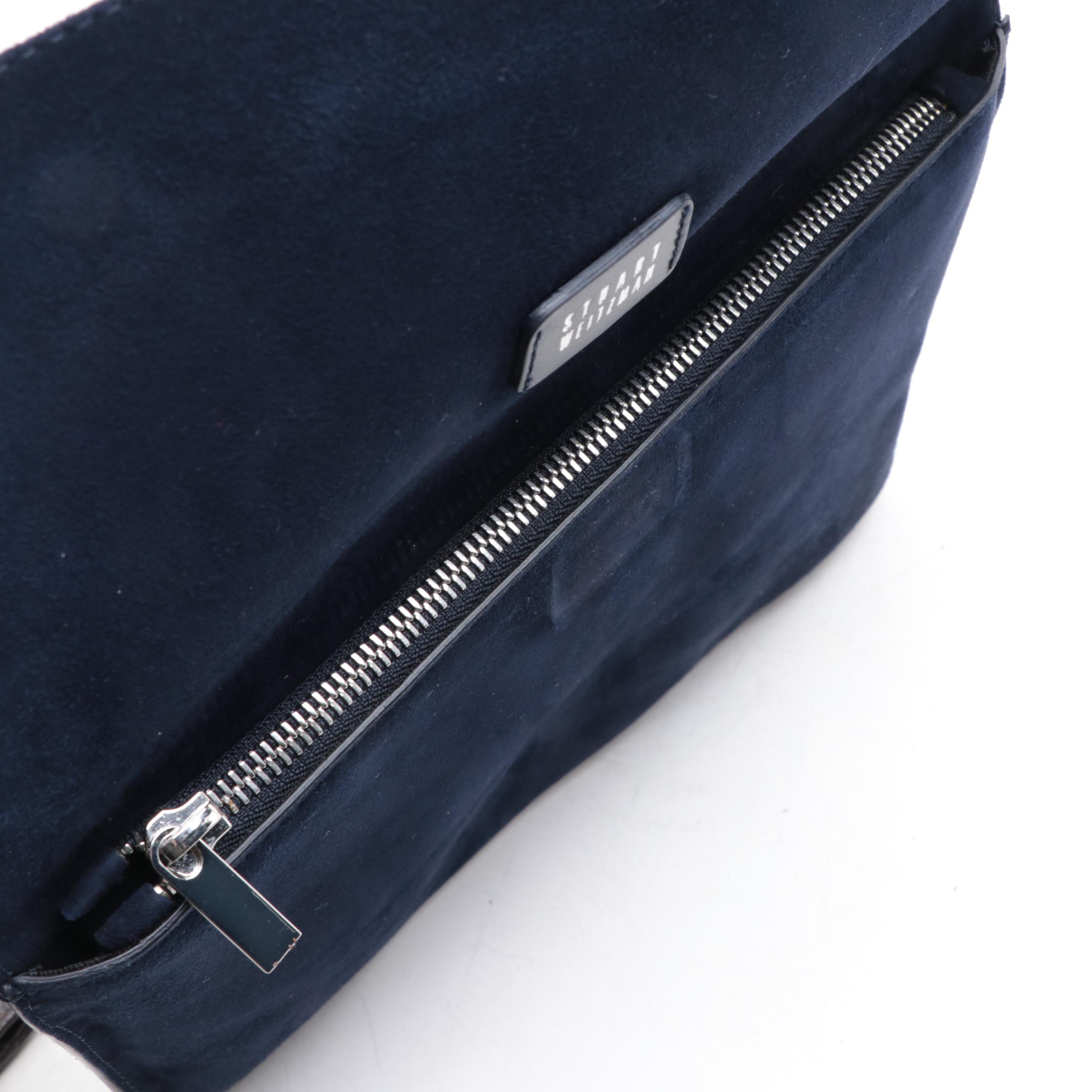 Stuart Weitzman Clutch in Navy Suede, 'S MaxMara Crossbody, and Leather Hobo Bag