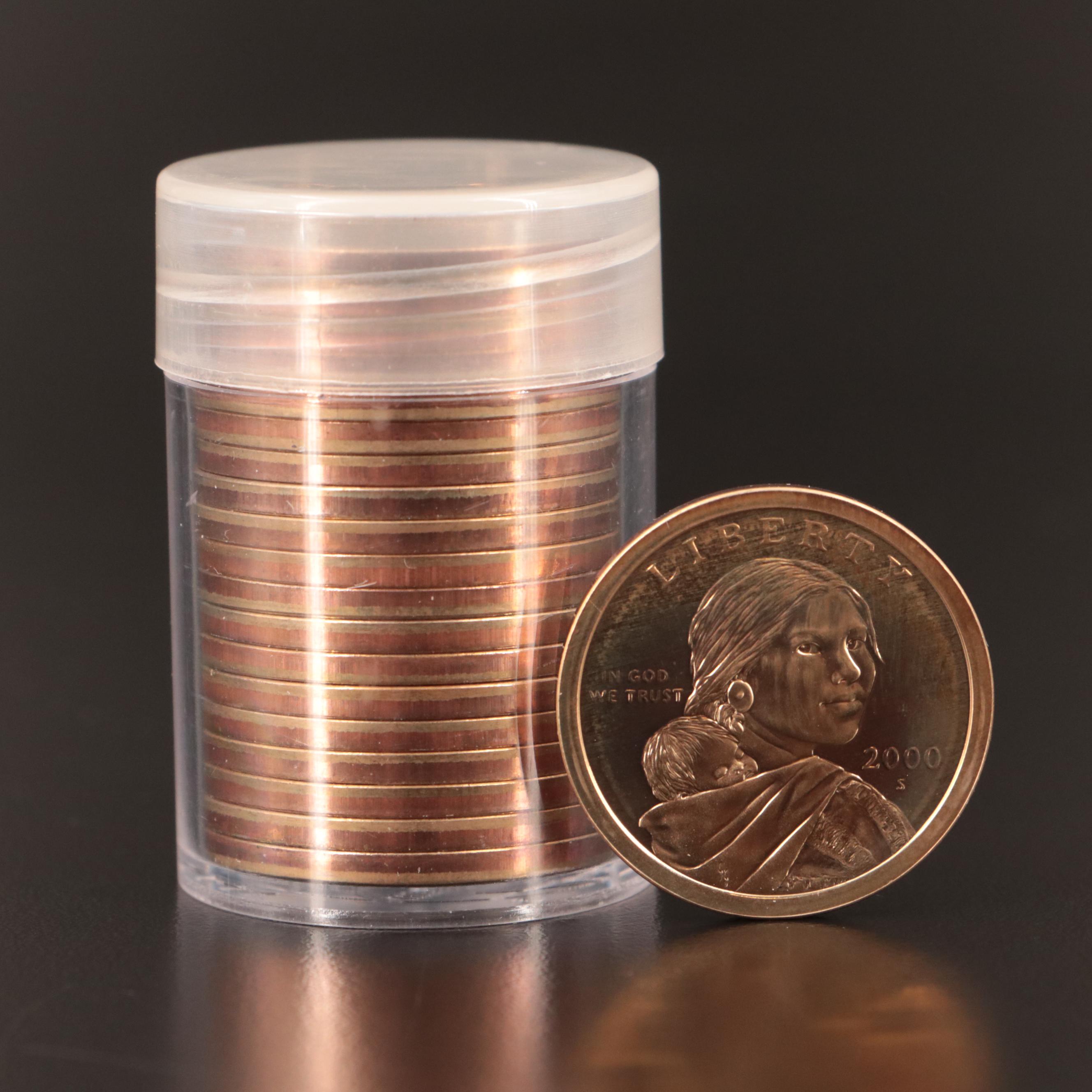 Twenty 2000-S Sacagawea Dollar Proof Coins