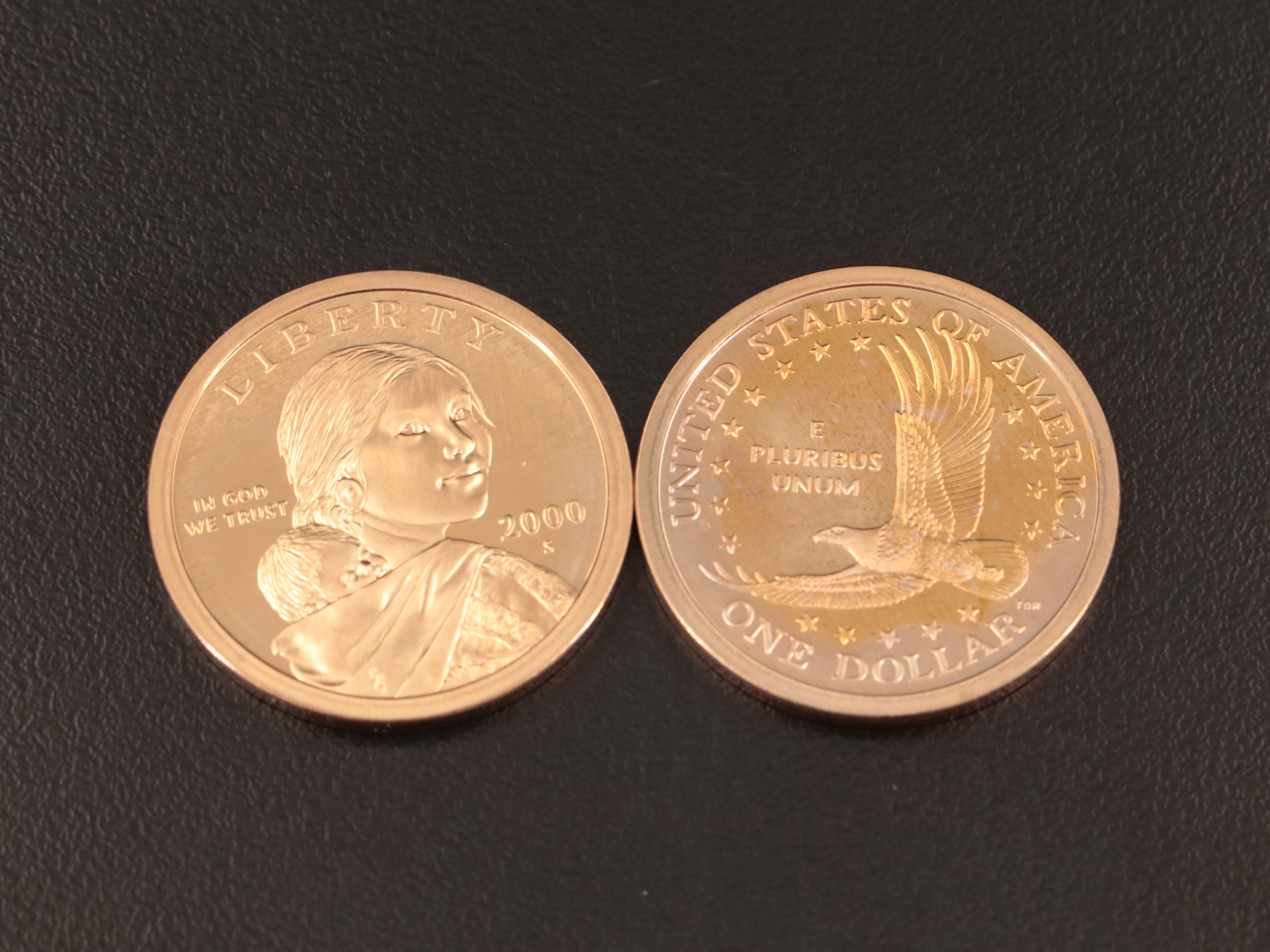 Twenty 2000-S Sacagawea Dollar Proof Coins