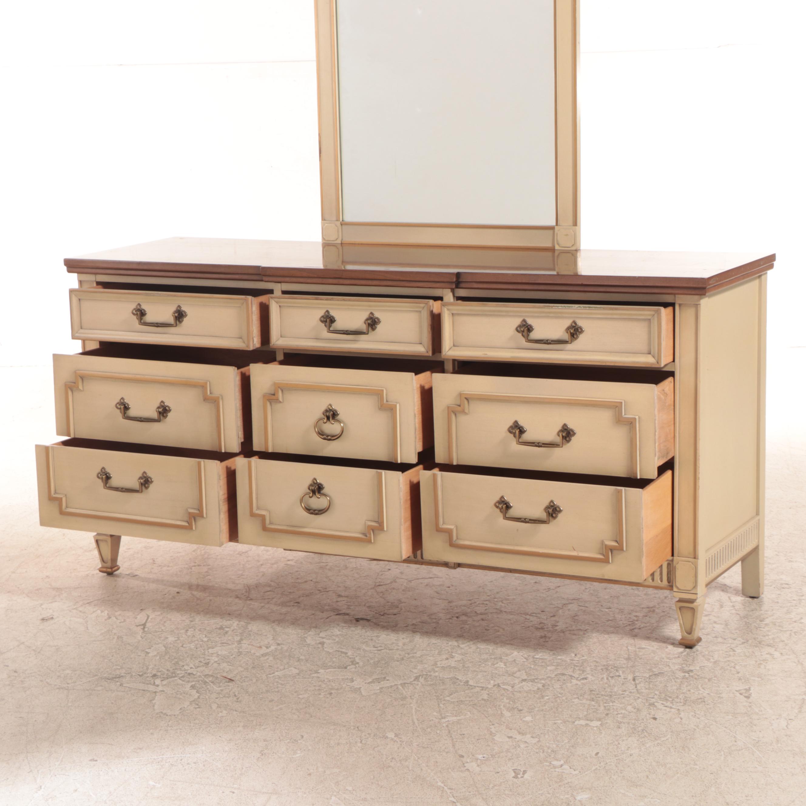 Drexel "Firenze Custom" Italian Neoclassical Style Painted Wood Dresser, 1960s