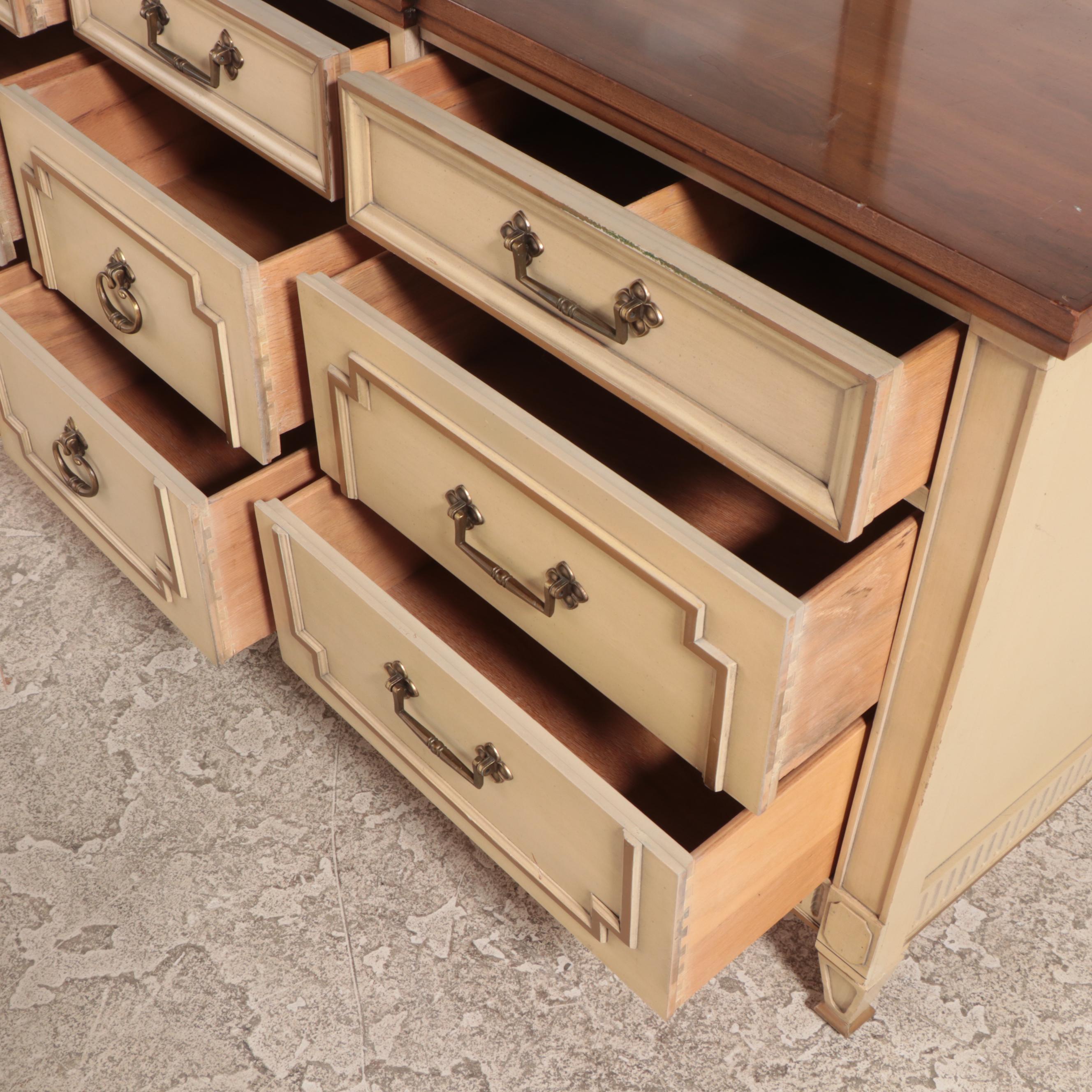 Drexel "Firenze Custom" Italian Neoclassical Style Painted Wood Dresser, 1960s