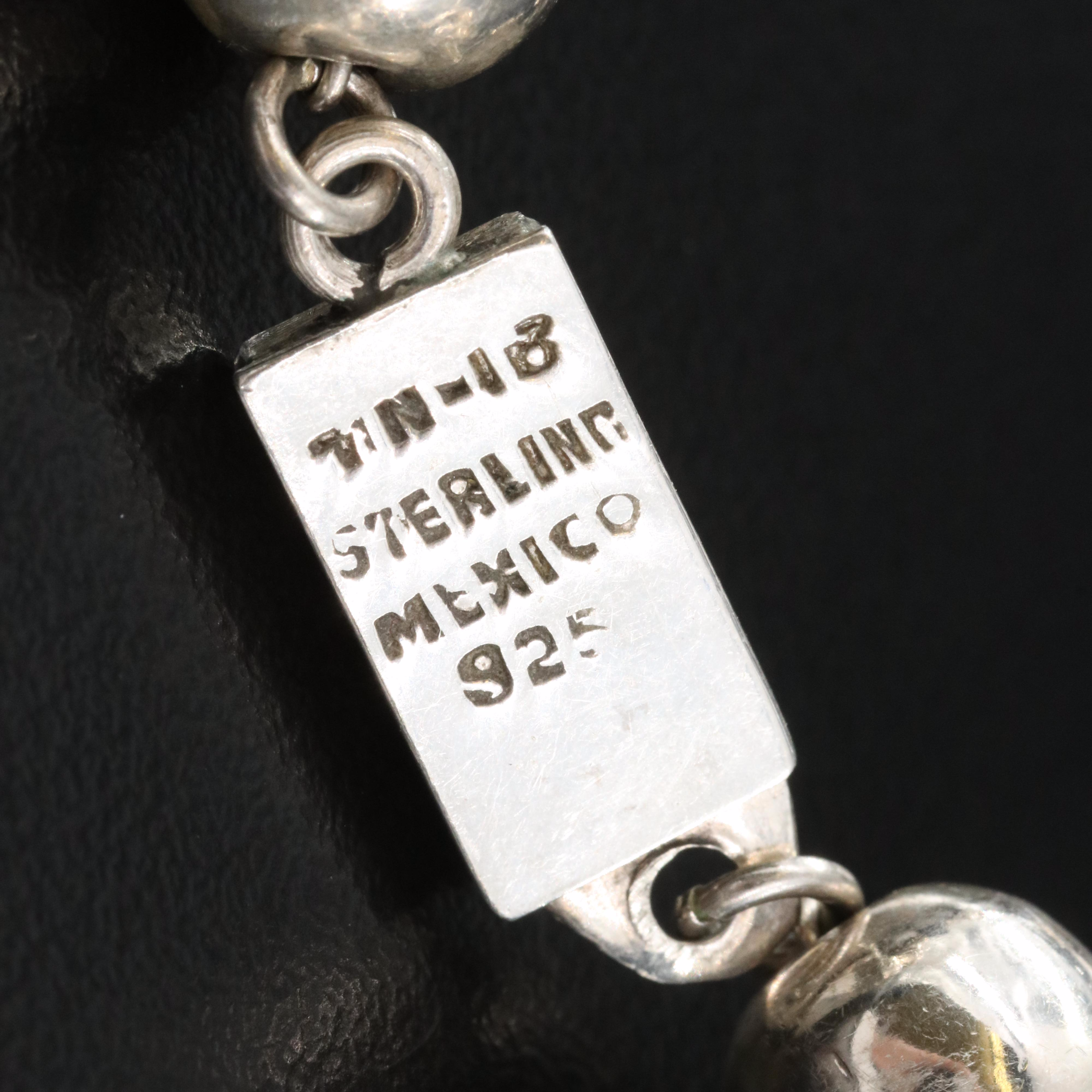 Mexican Sterling Beaded Necklace