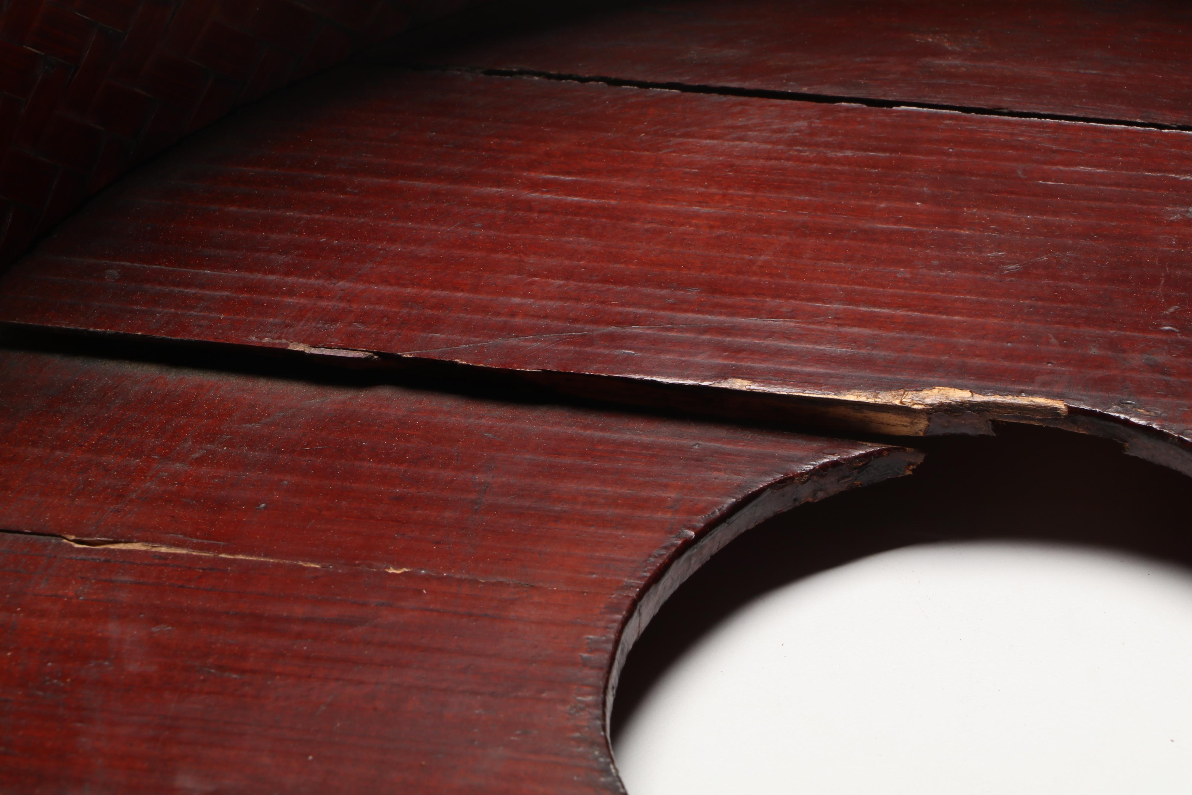 Chinese Woven Bamboo and Wood Hat Storage Box