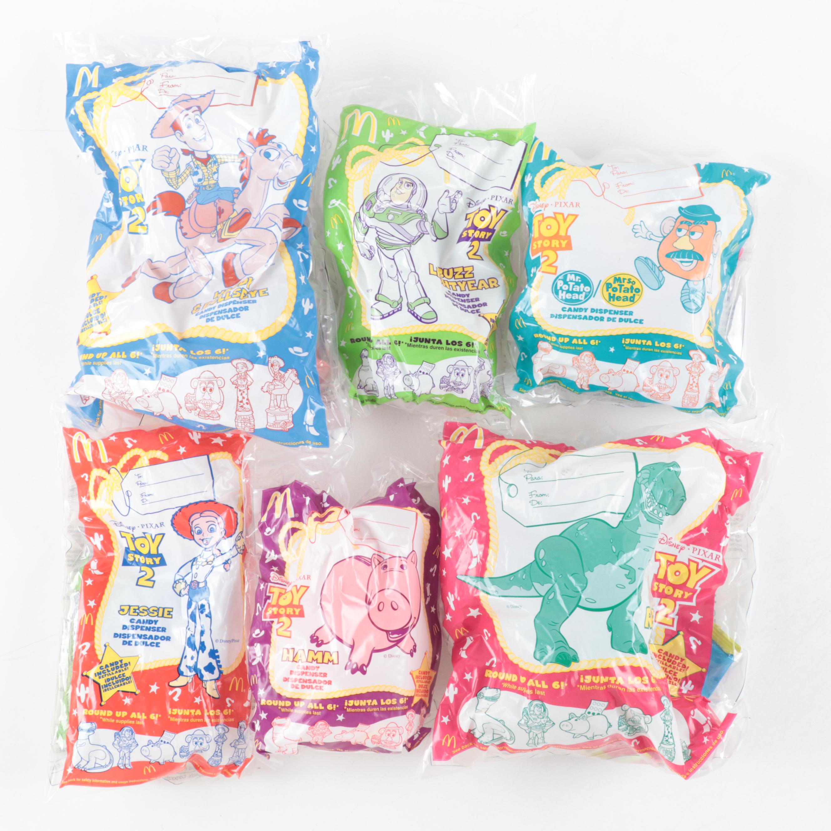 McDonald's Toy Story 2 Candy Dispensers Including Buzz Lightyear, Rex and More