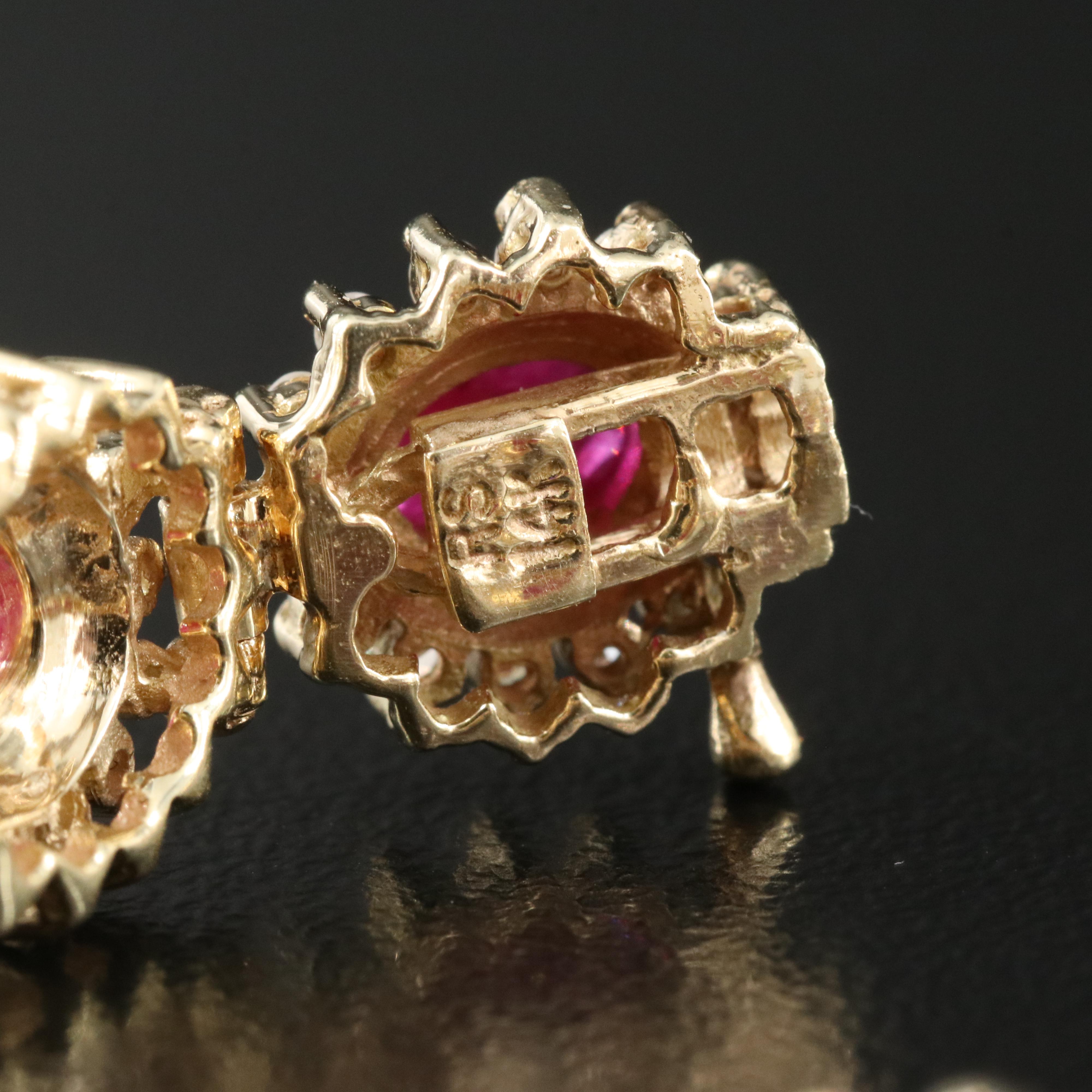 14K Ruby and 3.13 CTW Diamond Bracelet